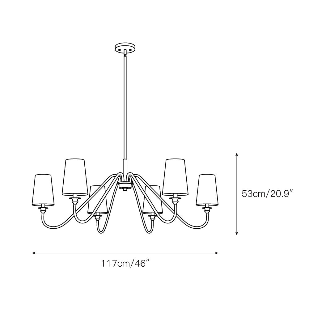 Amelia Brass Chandelier
