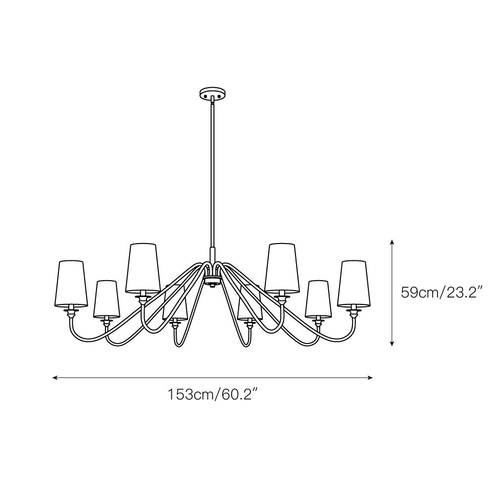 Amelia Brass Chandelier
