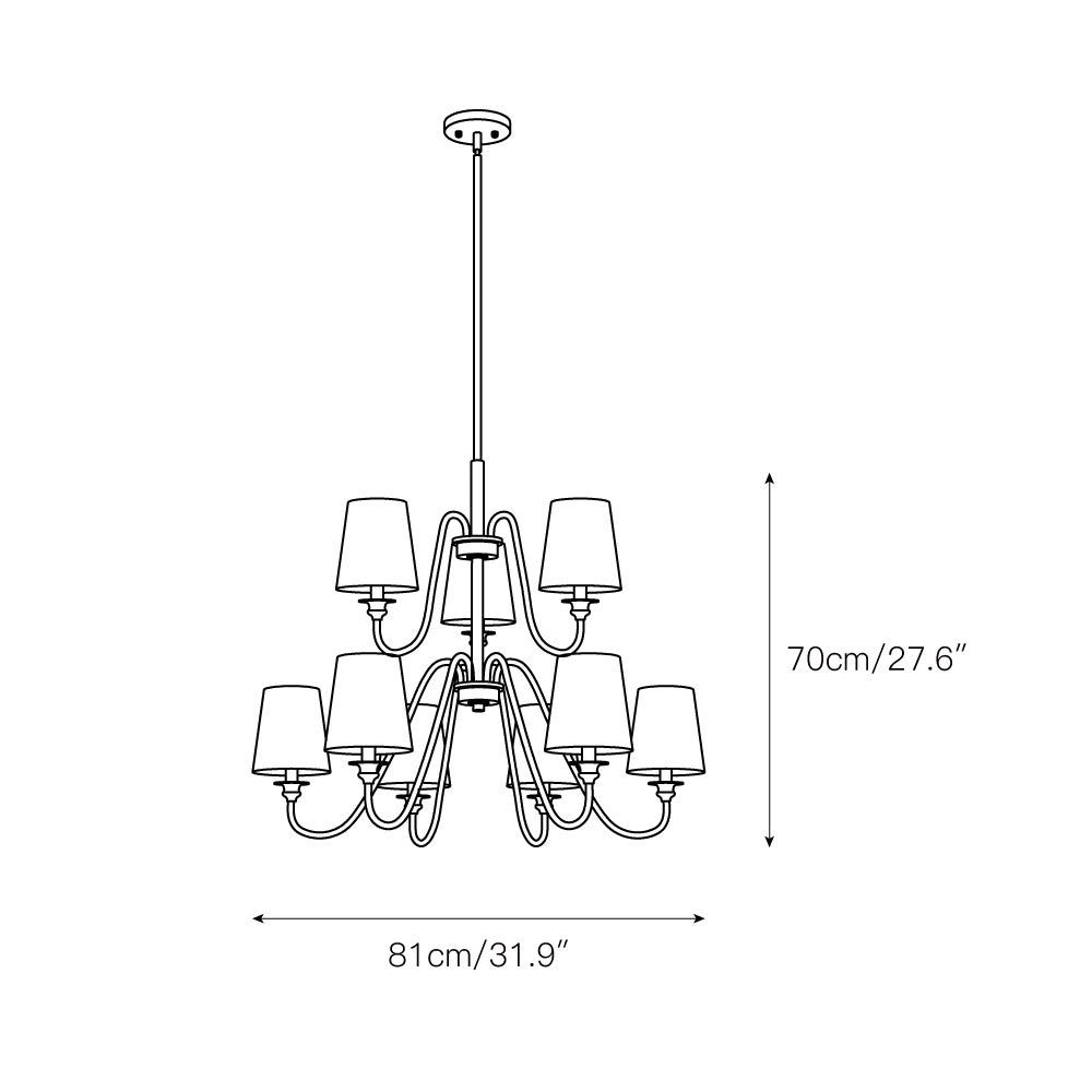 Amelia Brass Chandelier