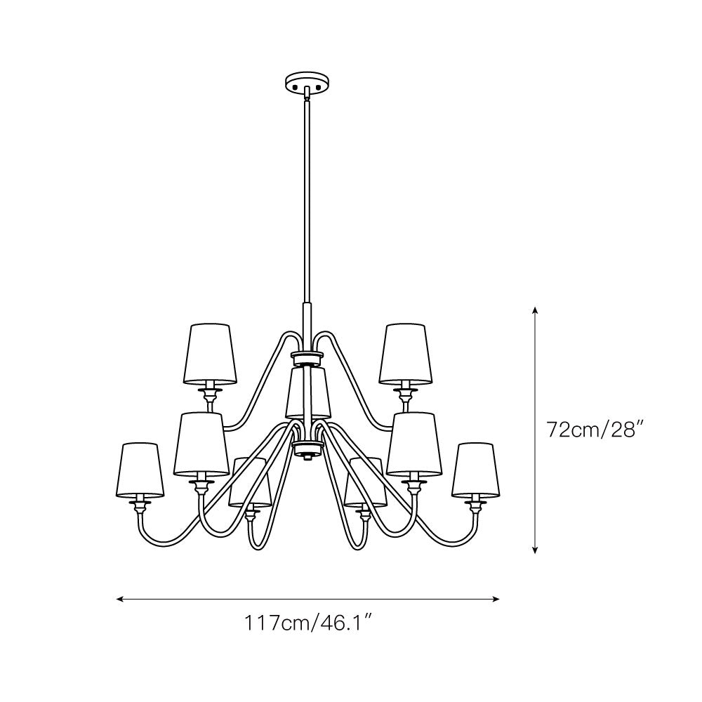 Amelia Brass Chandelier