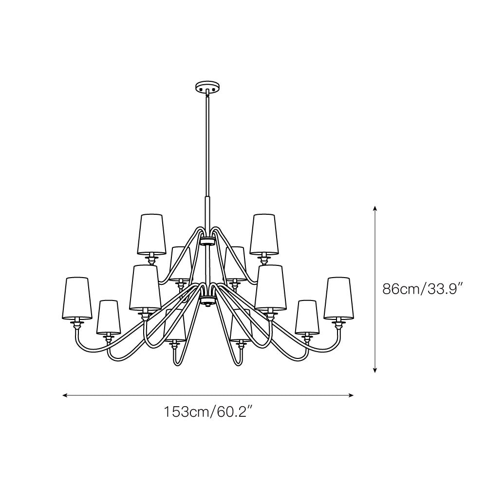 Amelia Brass Chandelier