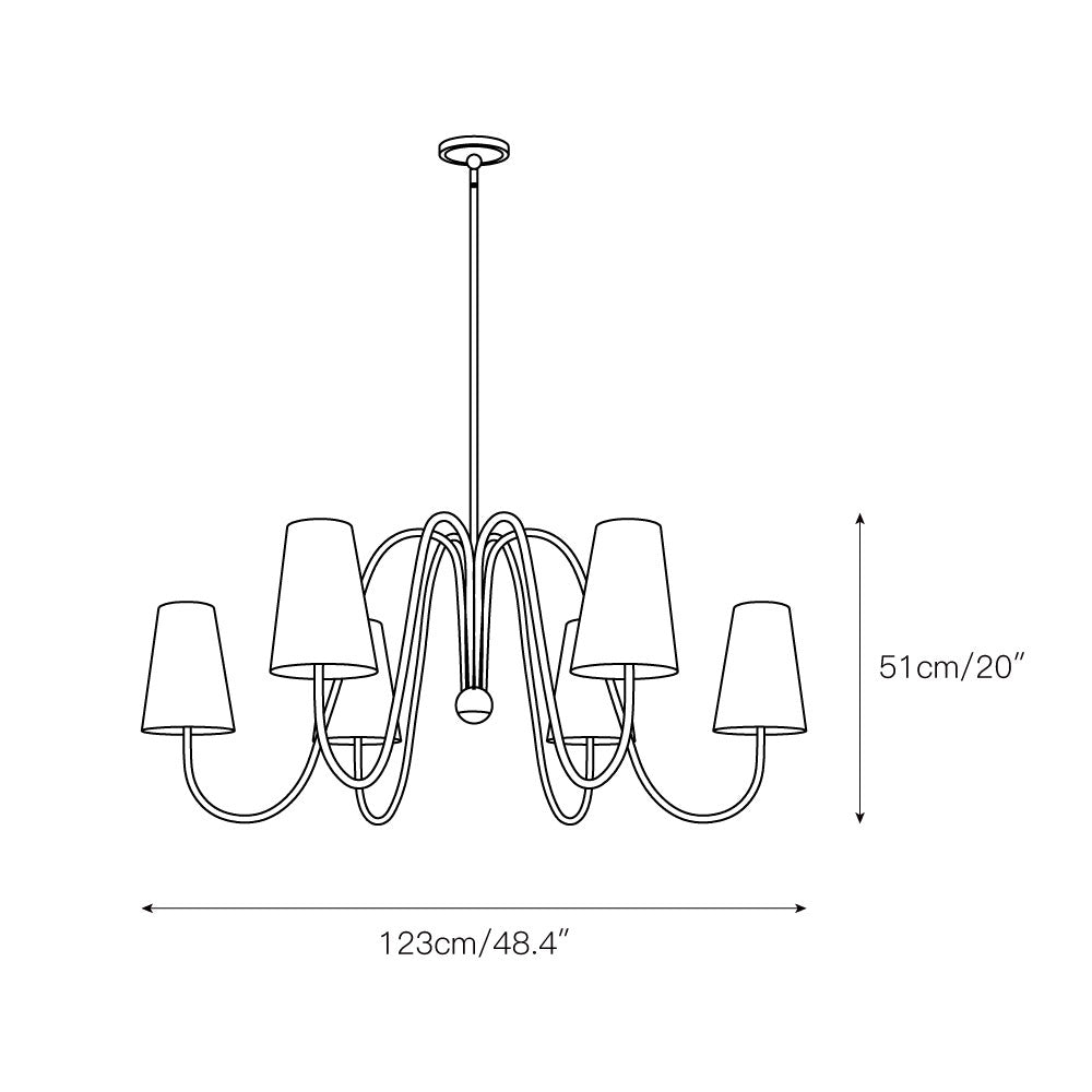 Alina Fabric Chandelier