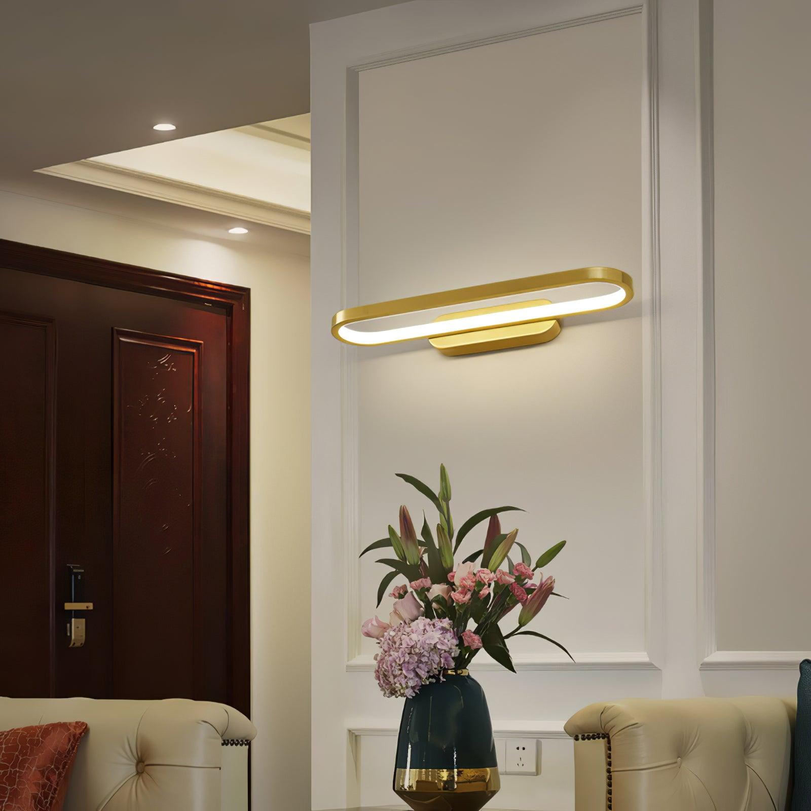 Dara Modern Minimalist LED Brass Wall Light-Neutral Decor