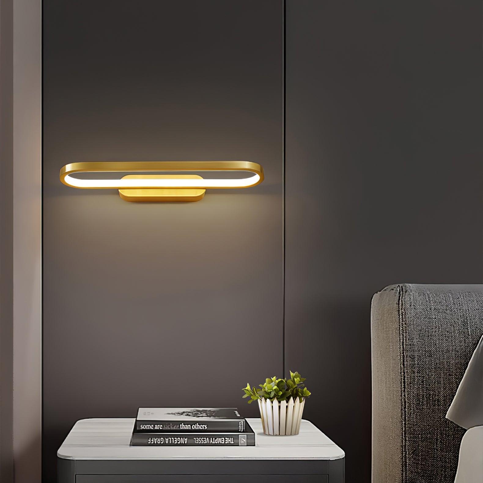 Dara Modern Minimalist LED Brass Wall Light-Neutral Decor