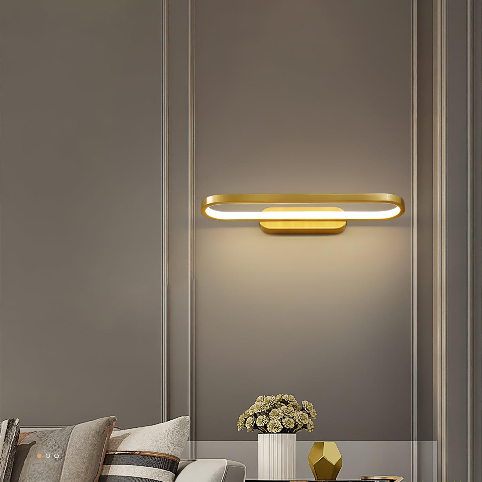 Dara Modern Minimalist LED Brass Wall Light-Neutral Decor