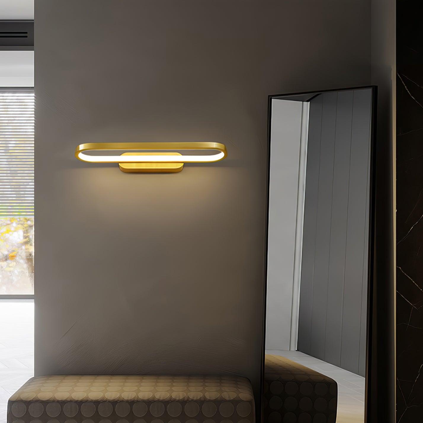 Dara Modern Minimalist LED Brass Wall Light-Neutral Decor