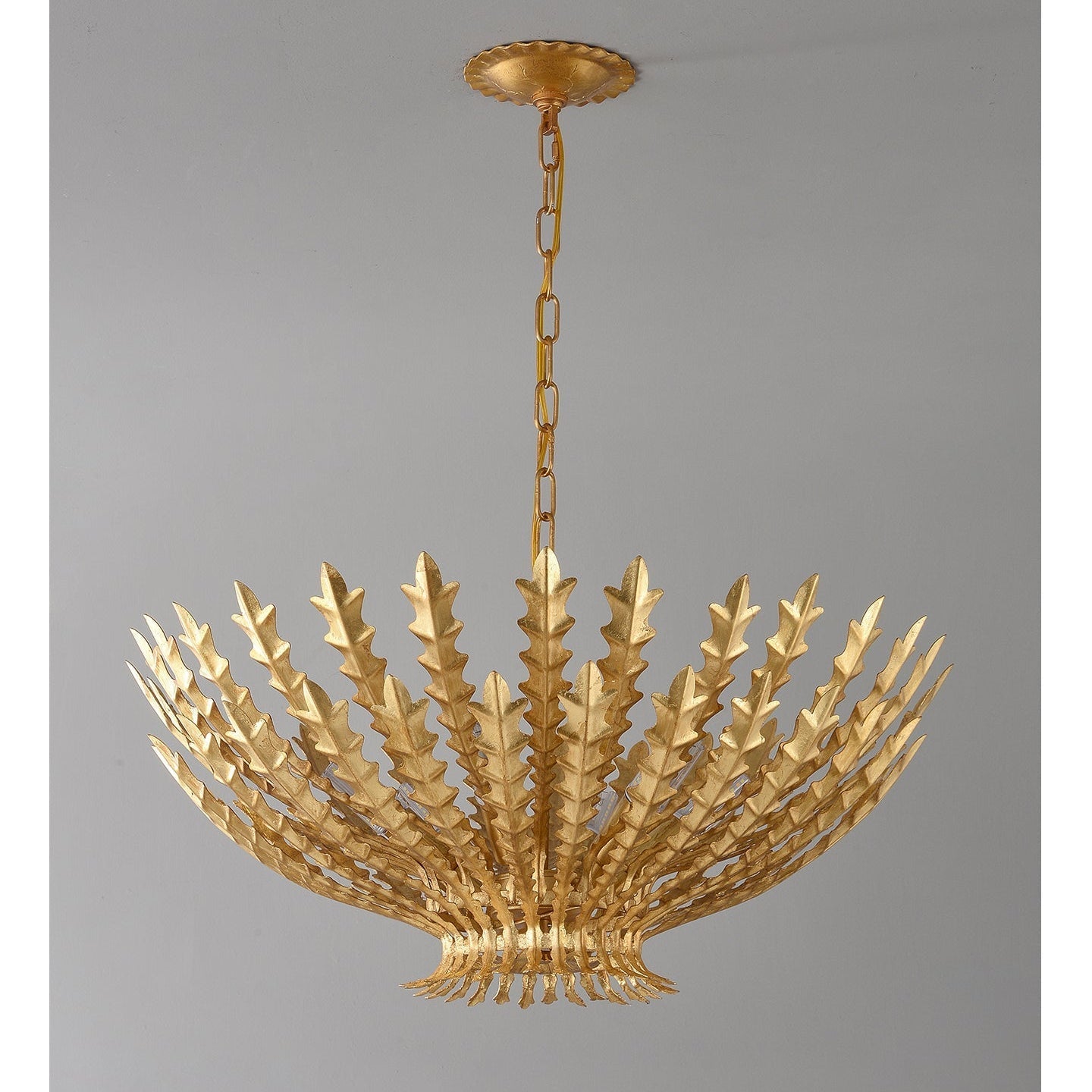 Aurelia Luxurious Gilded Acanthus Chandelier-Neutral Decor