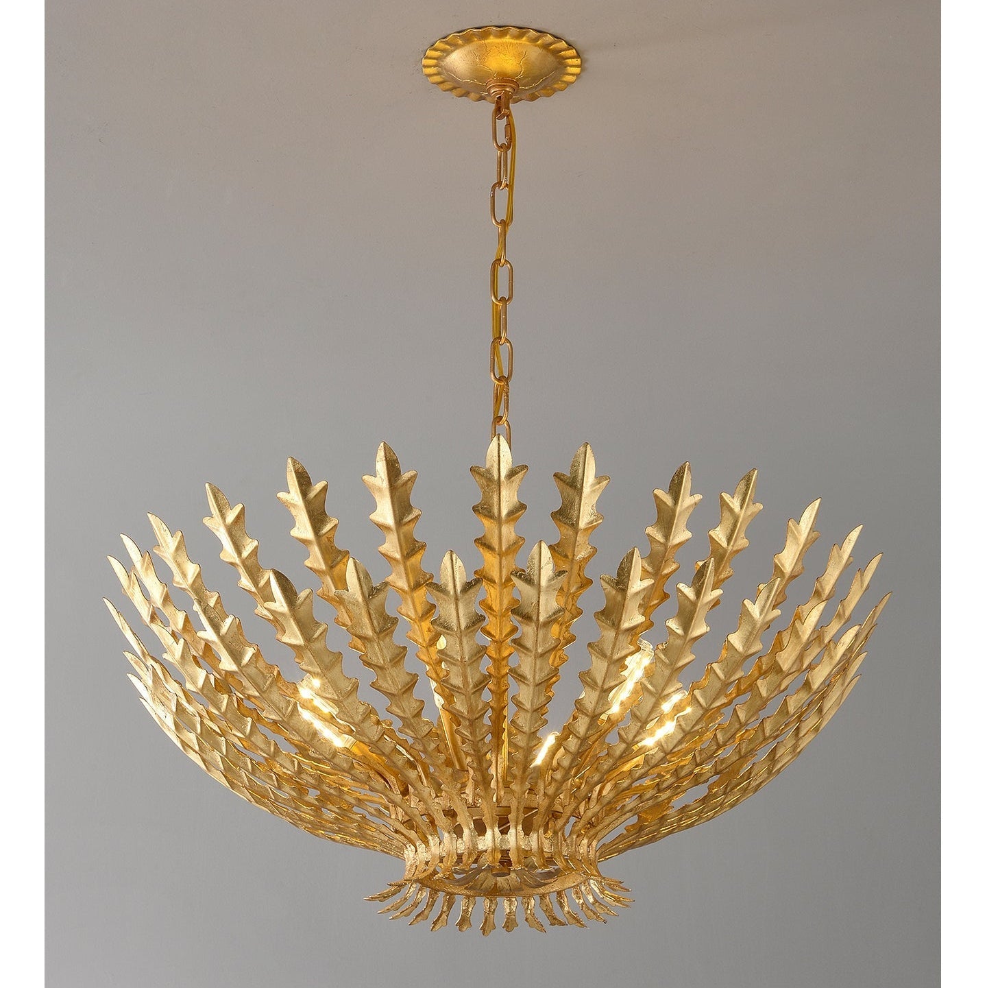 Aurelia Luxurious Gilded Acanthus Chandelier-Neutral Decor