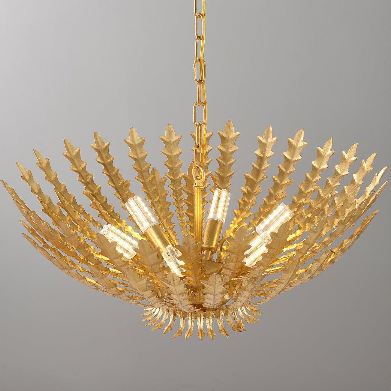 Aurelia Luxurious Gilded Acanthus Chandelier-Neutral Decor