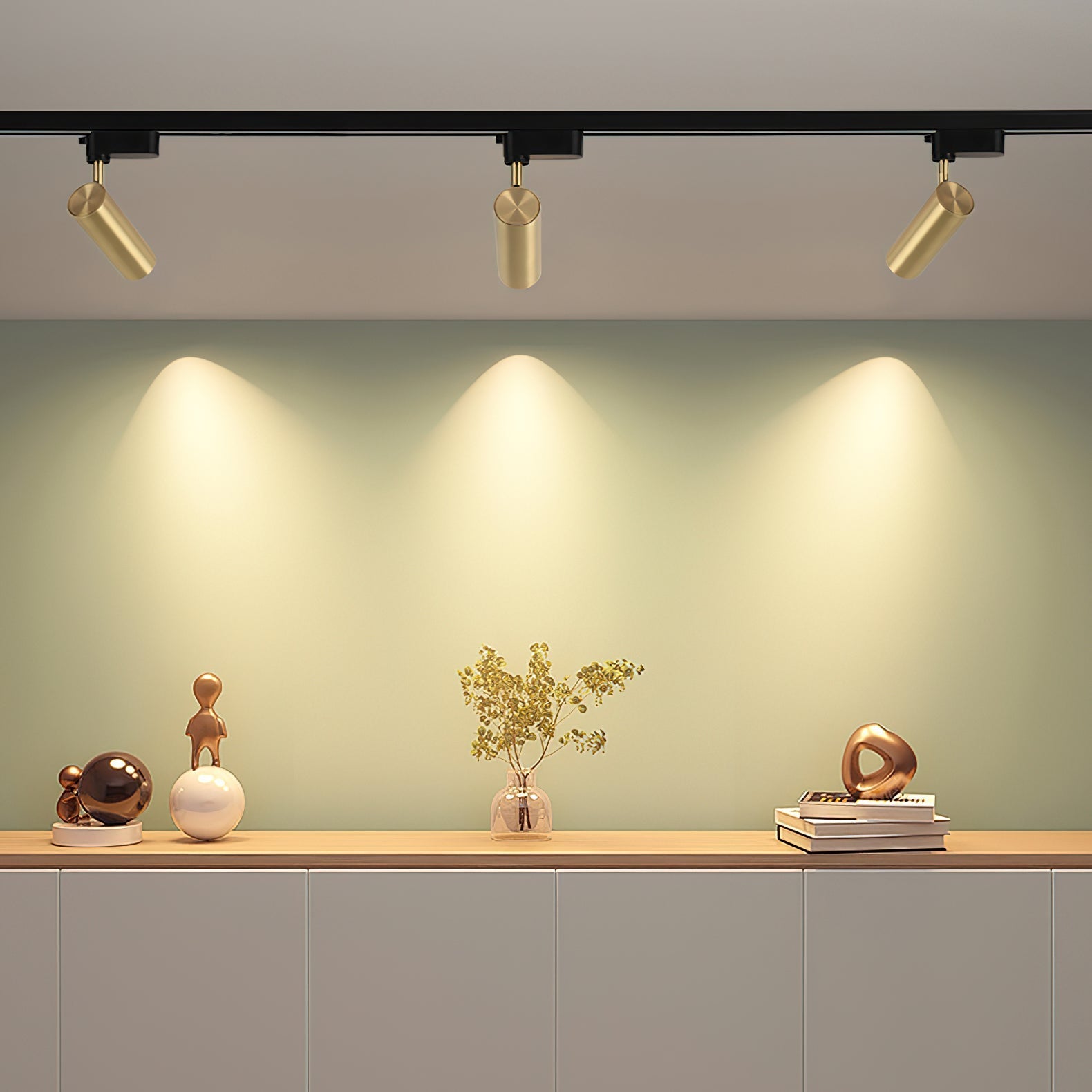 Bera Track Light Gilded Cylindrical for Living Room-Neutral Decor