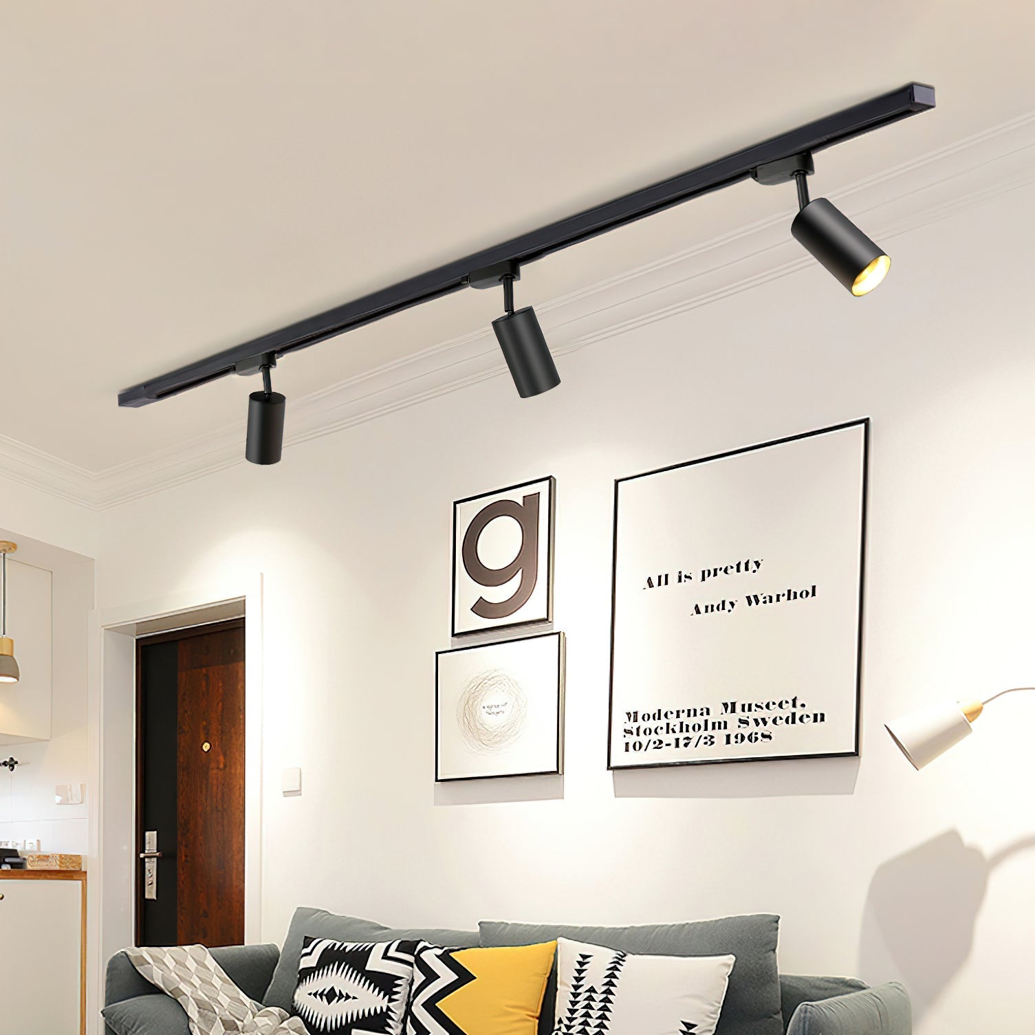Bera Track Light Gilded Cylindrical for Living Room-Neutral Decor