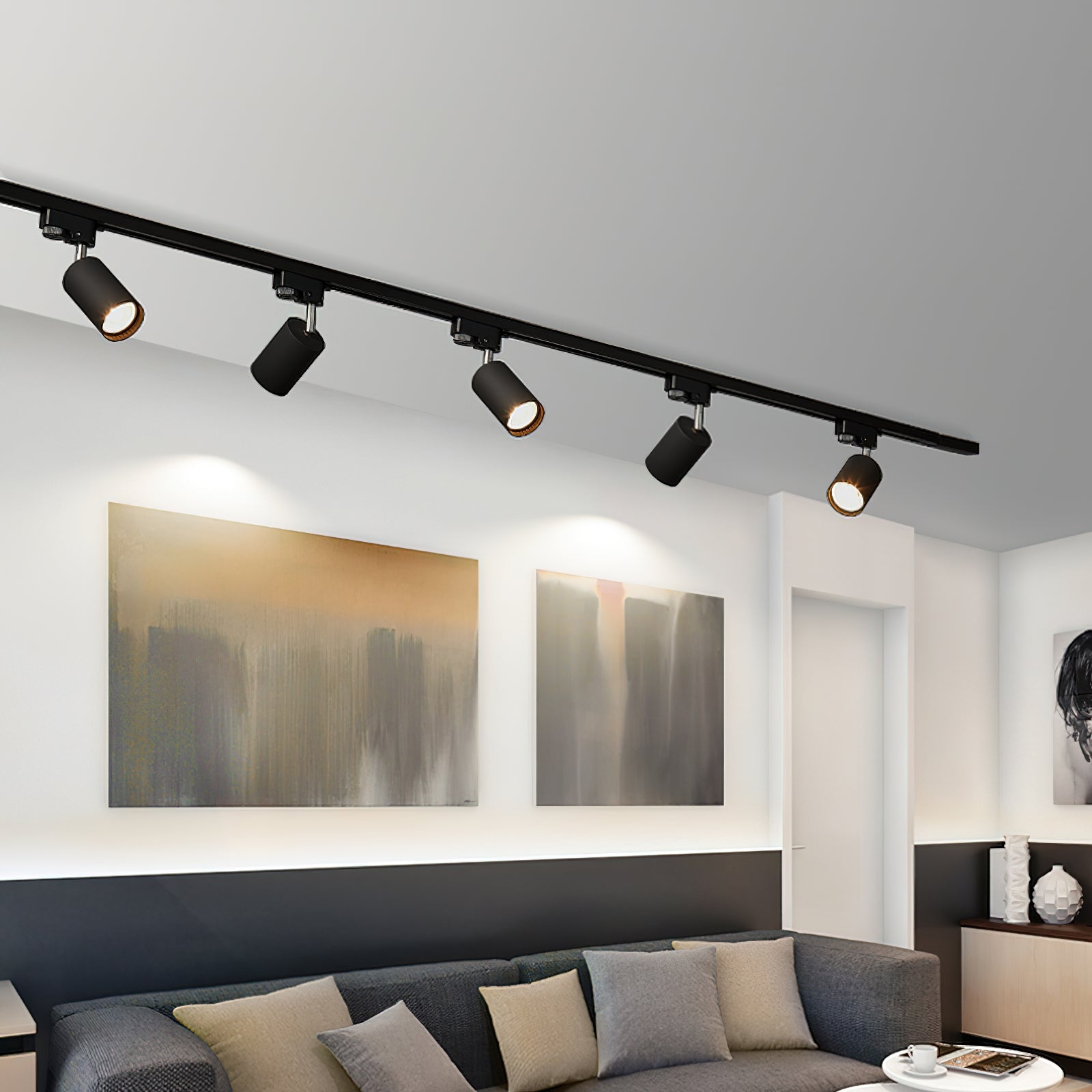 Bera Track Light Gilded Cylindrical for Living Room-Neutral Decor