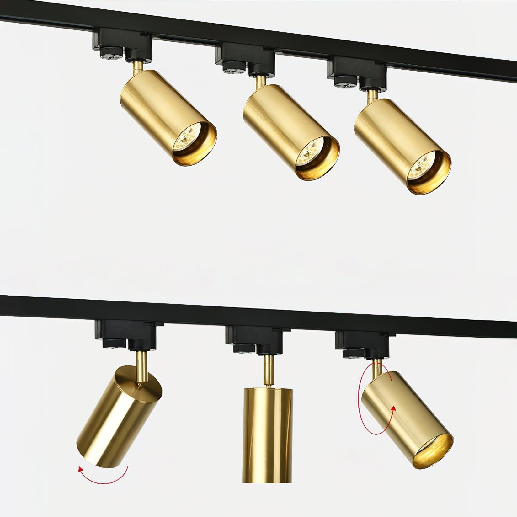 Bera Track Light Gilded Cylindrical for Living Room-Neutral Decor