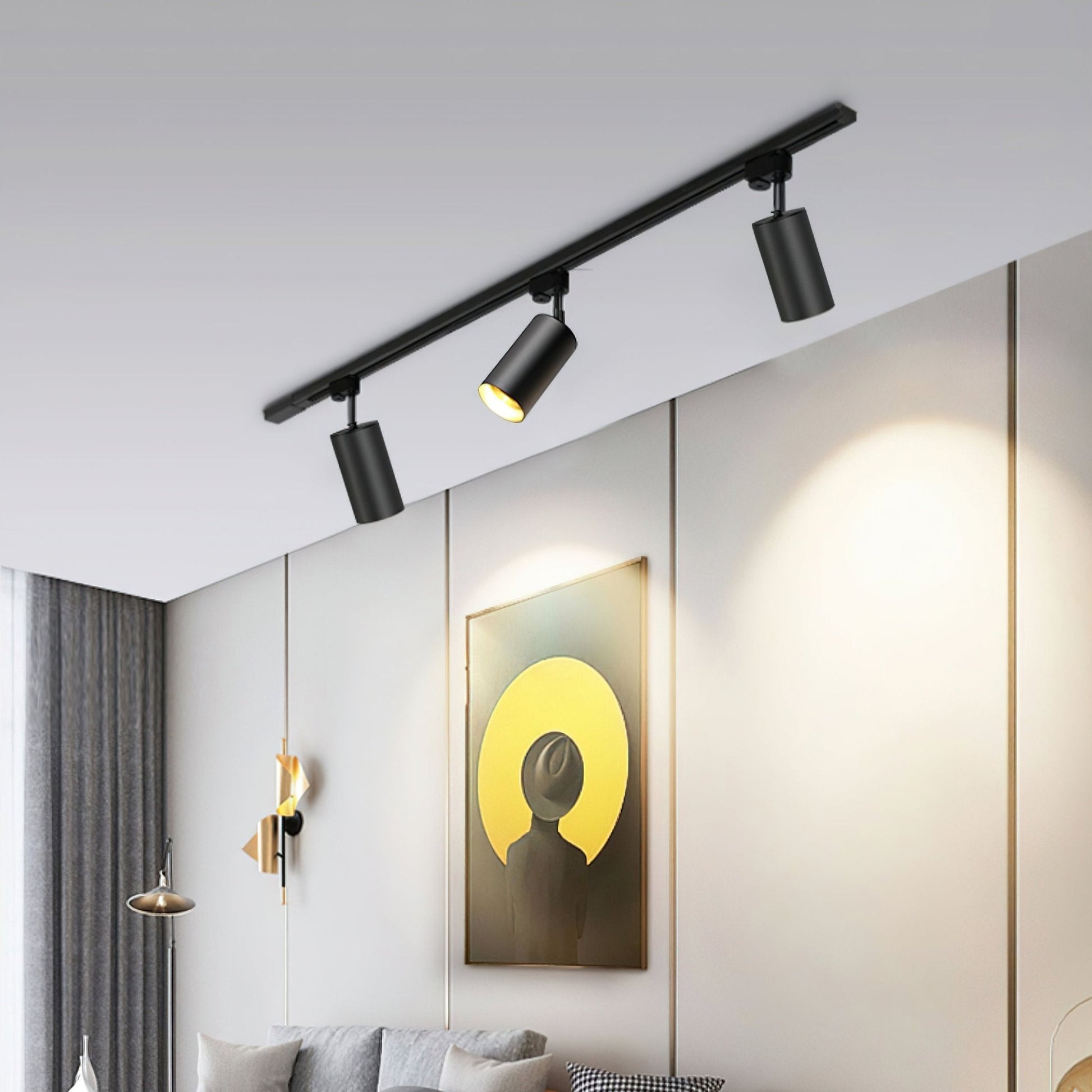 Bera Track Light Gilded Cylindrical for Living Room-Neutral Decor
