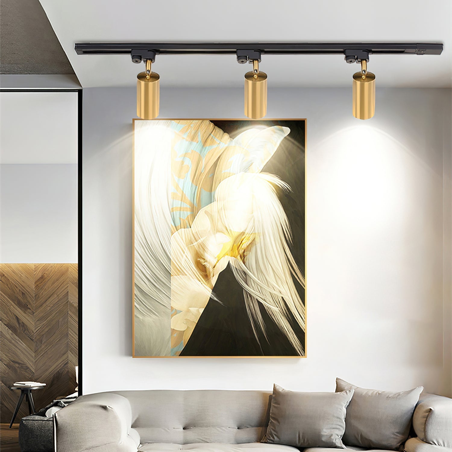 Bera Track Light Gilded Cylindrical for Living Room-Neutral Decor