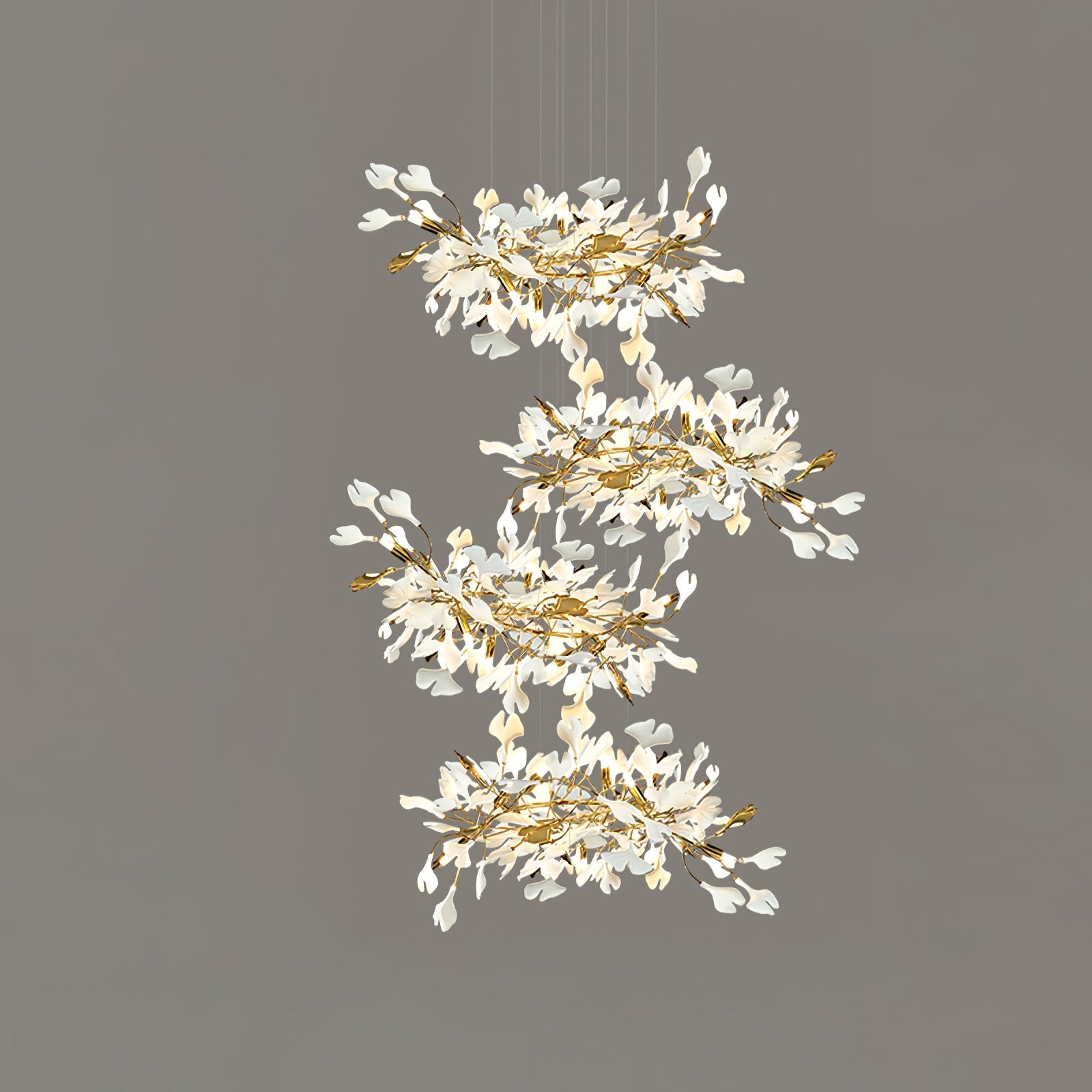 Eurzoris Gingko Leaf Chandelier-Neutral Decor