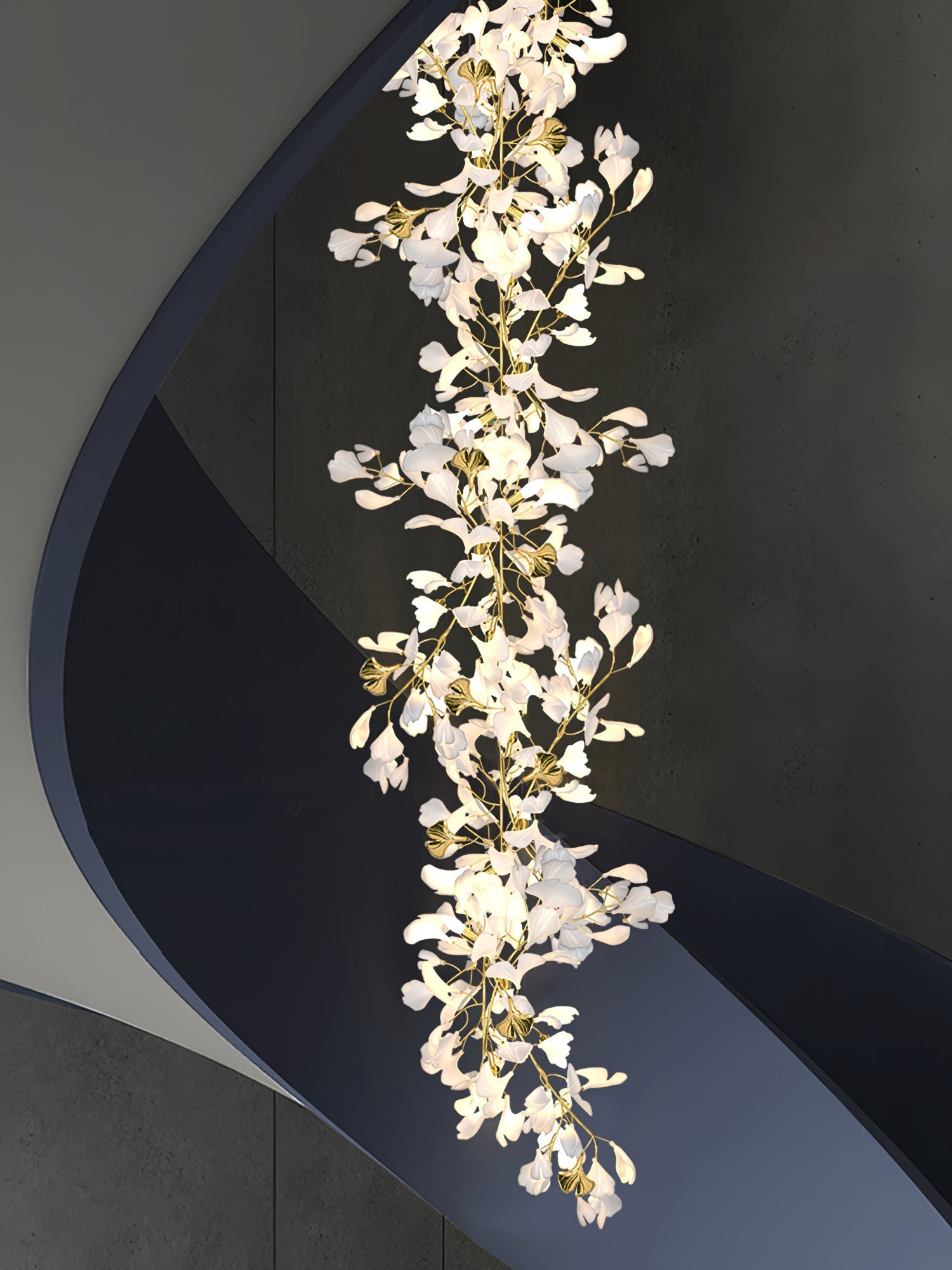 Eurzoris Gingko Leaf Chandelier-Neutral Decor