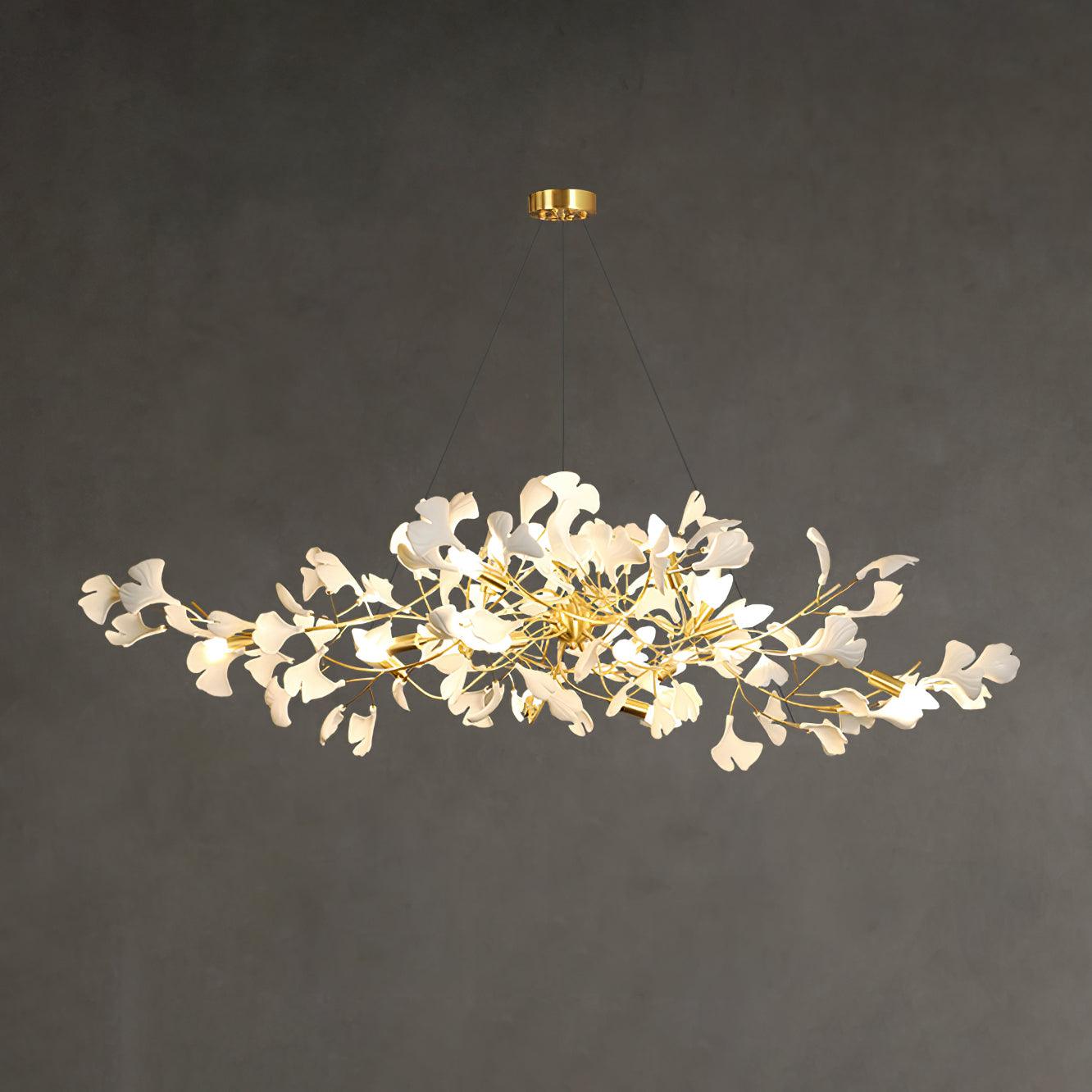 Dostix Pendant Lamp Gingko Ceramic Leaves-Neutral Decor