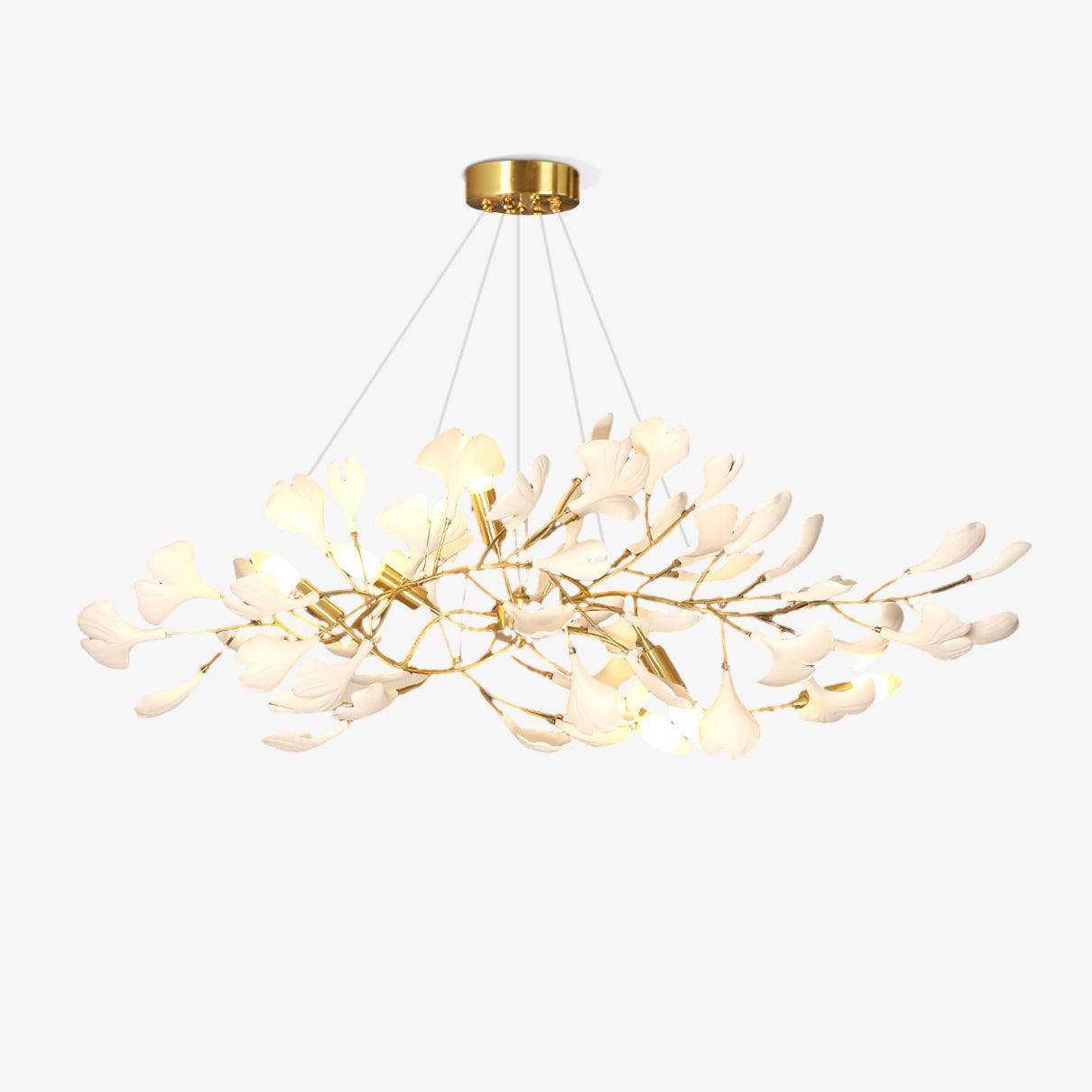 Dostix Pendant Lamp Gingko Ceramic Leaves-Neutral Decor