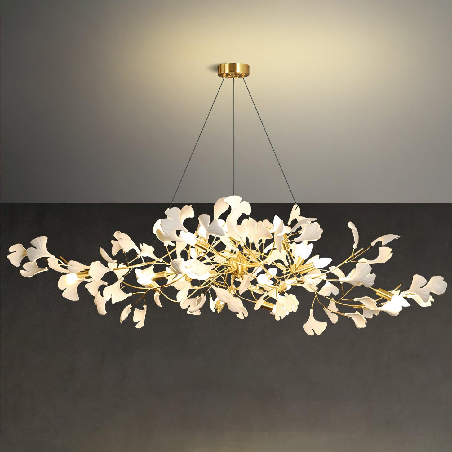 Dostix Pendant Lamp Gingko Ceramic Leaves-Neutral Decor