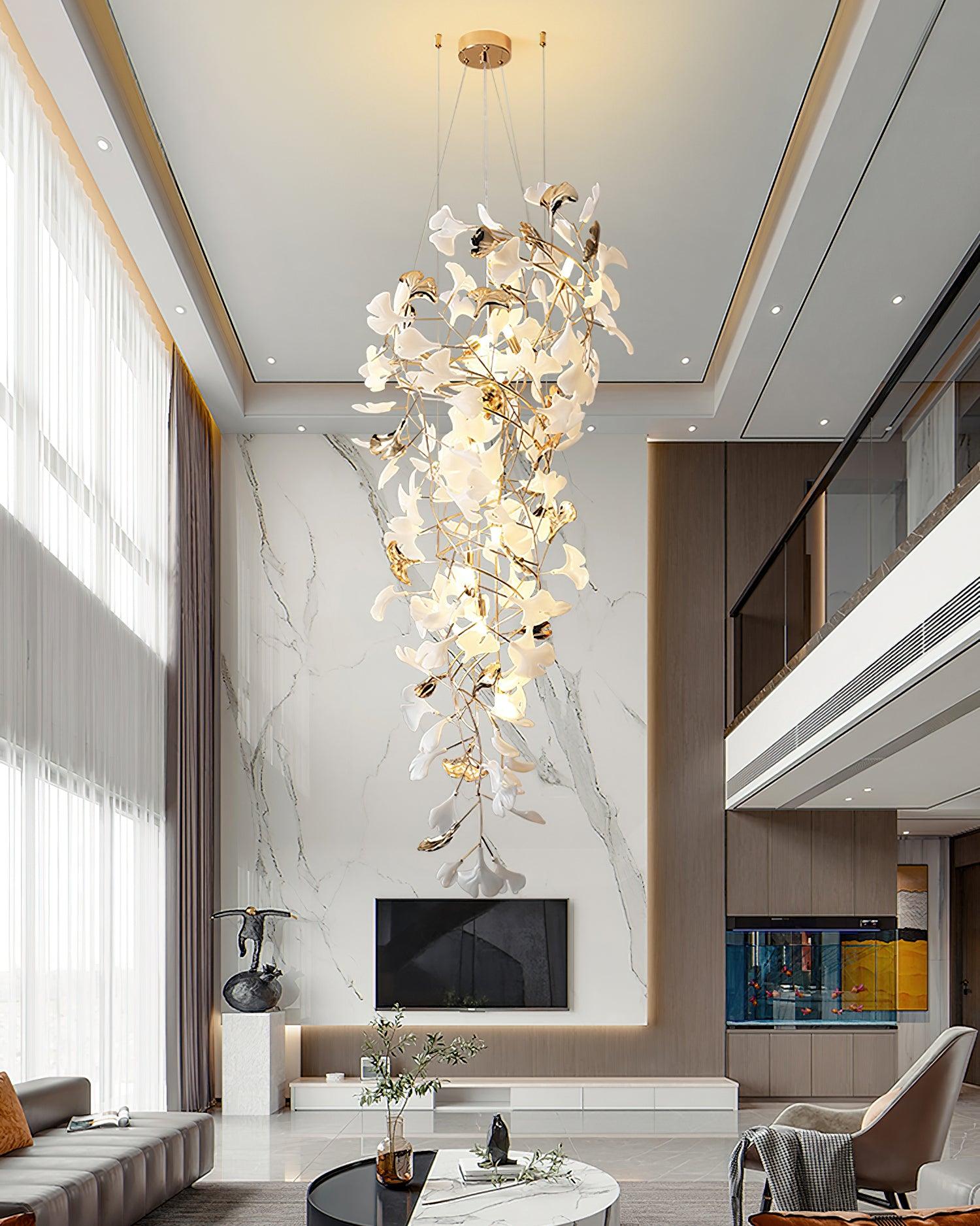 Claire Luxury Gingko Chandelier-Neutral Decor