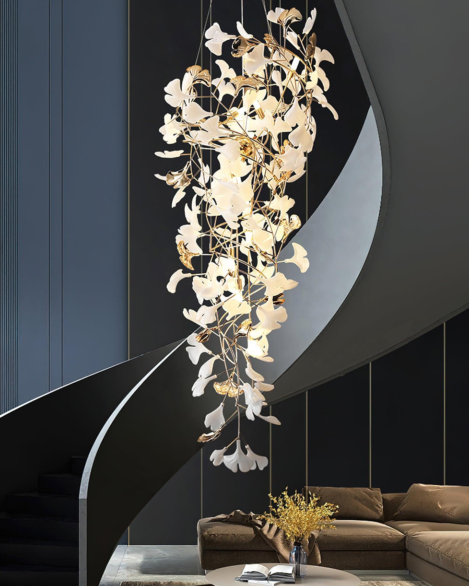 Claire Luxury Gingko Chandelier-Neutral Decor