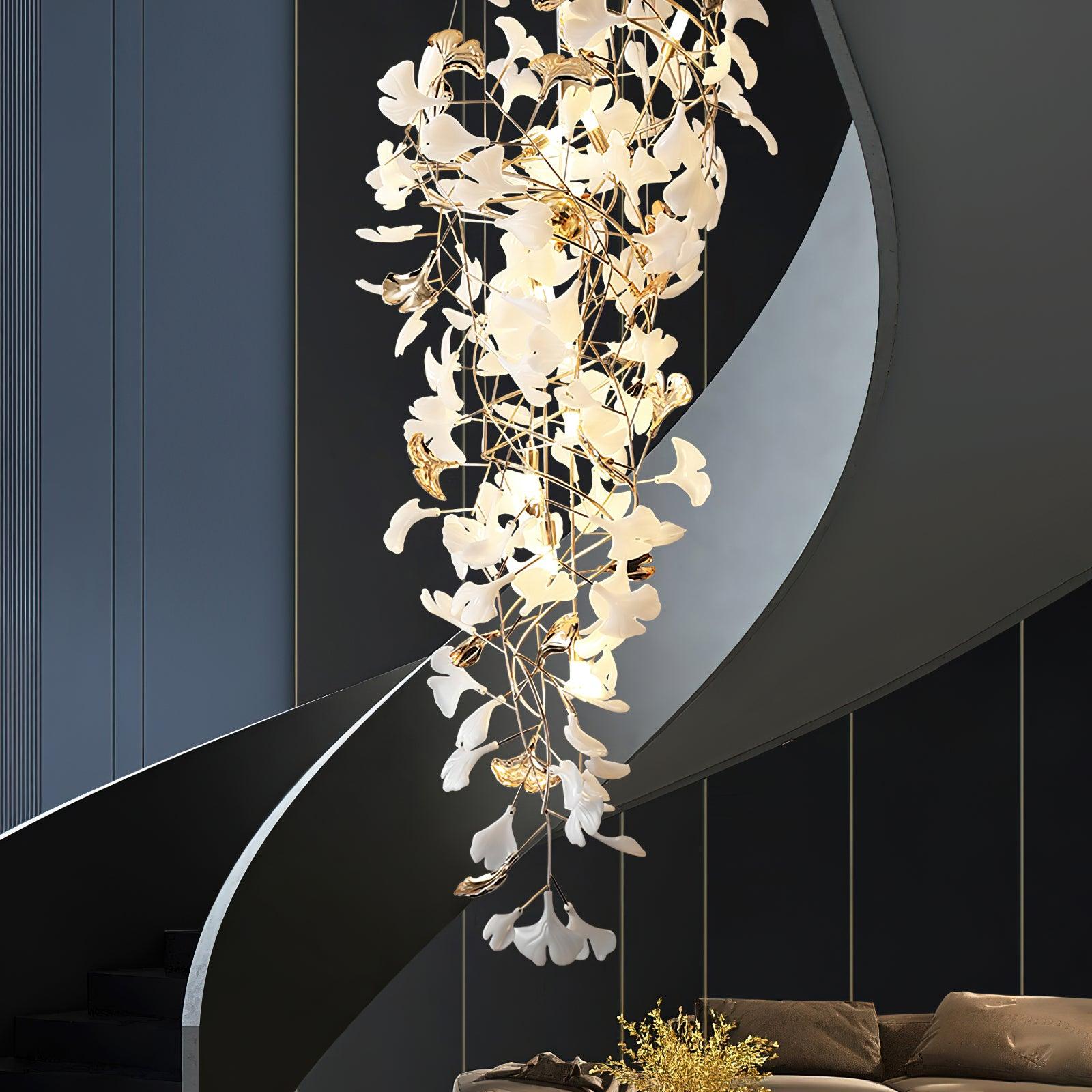 Claire Luxury Gingko Chandelier-Neutral Decor