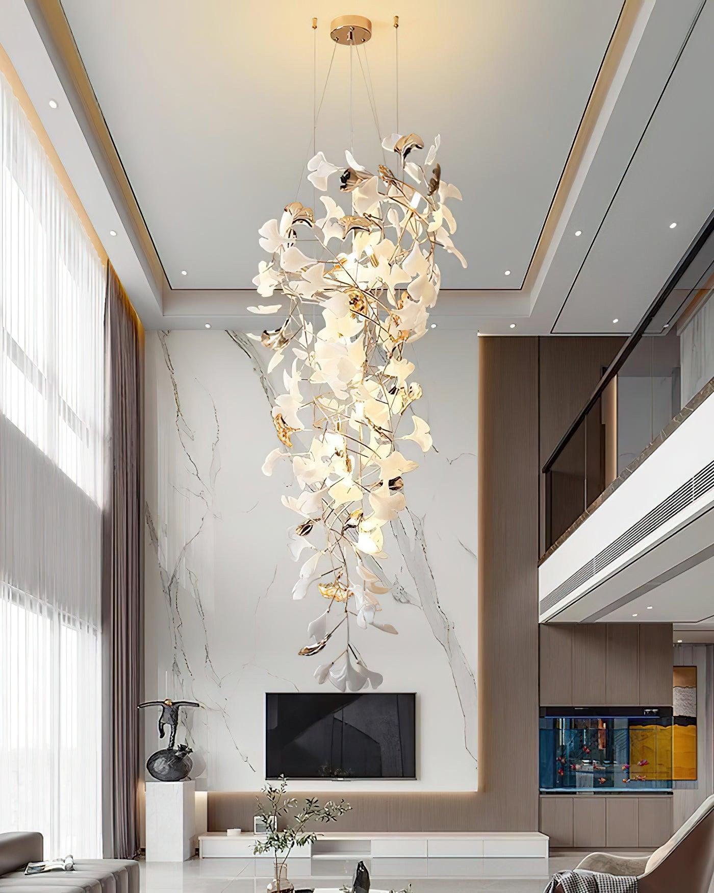 Claire Luxury Gingko Chandelier-Neutral Decor
