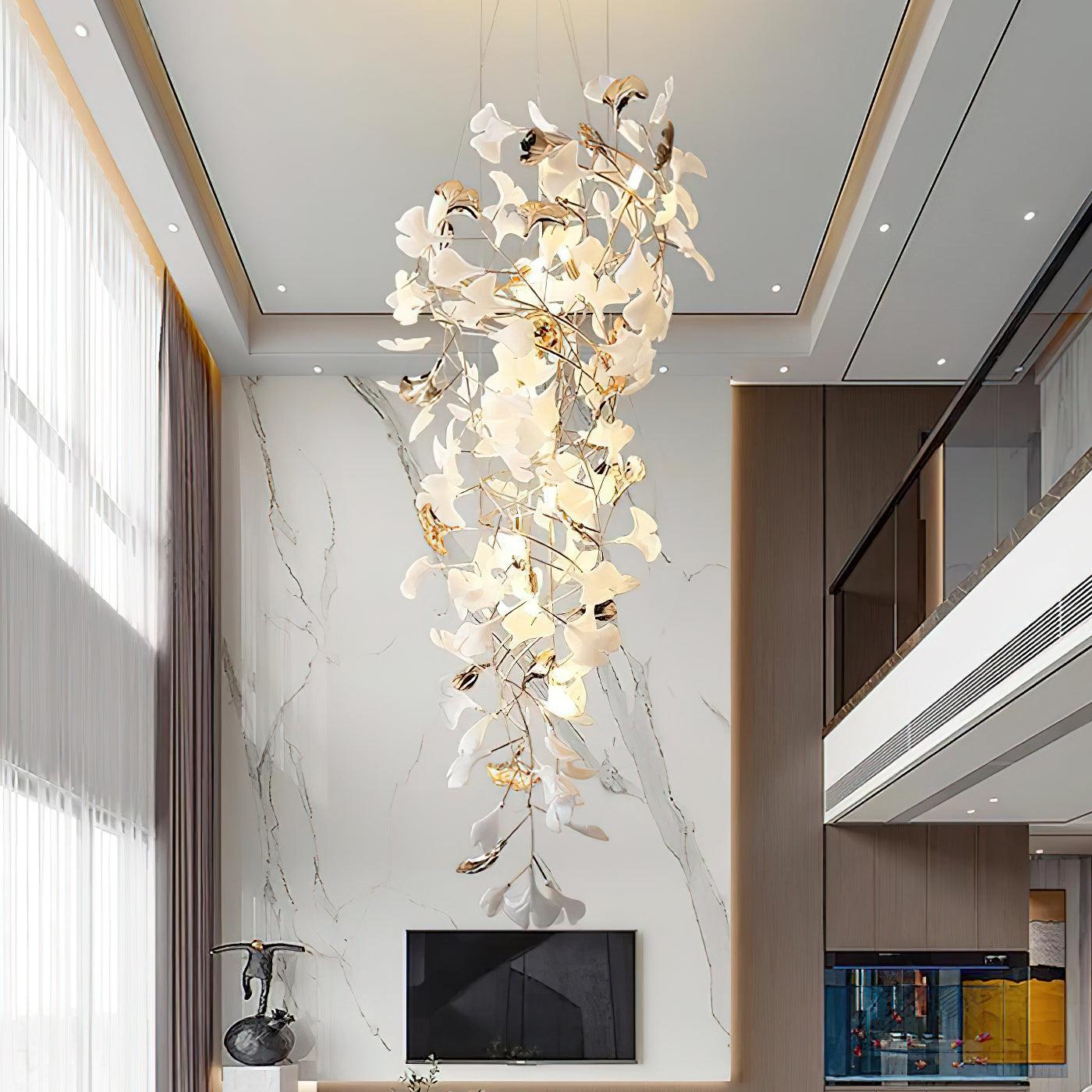 Claire Luxury Gingko Chandelier-Neutral Decor