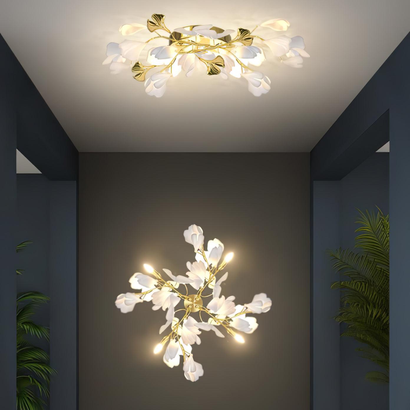 Gavriel Gingko Flowers Ceramics Wall Lamp-Neutral Decor