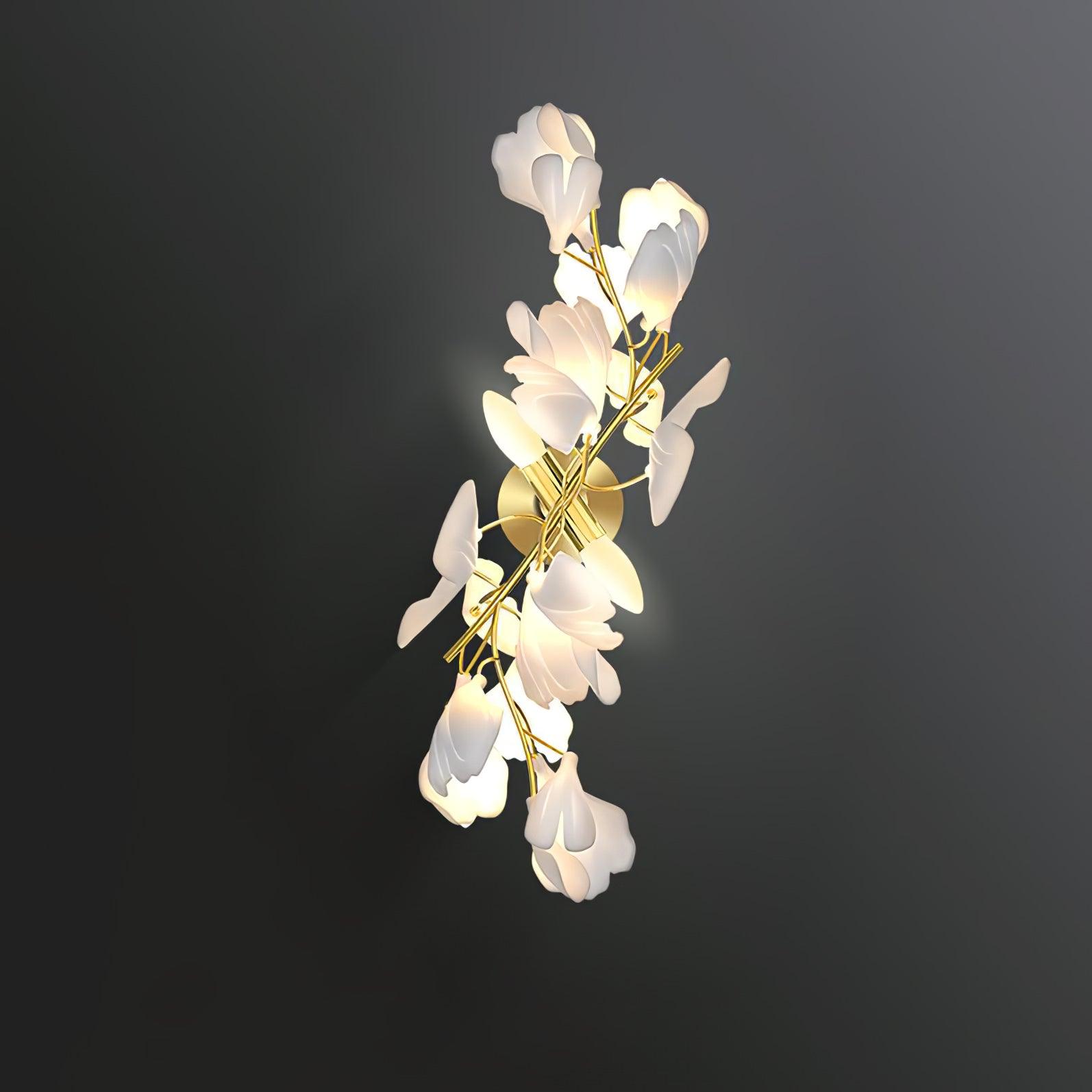 Lustra Wall Lamp Gingko Flowers Brass-Neutral Decor