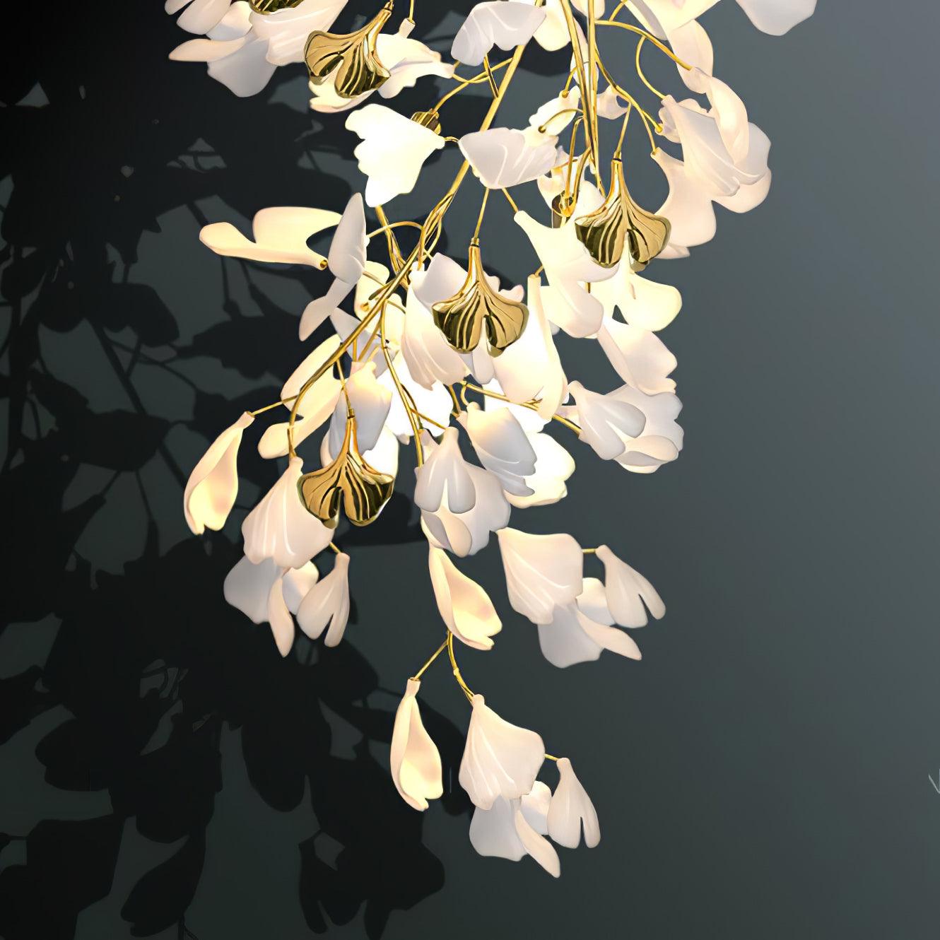 Lustra Wall Lamp Gingko Flowers Brass-Neutral Decor