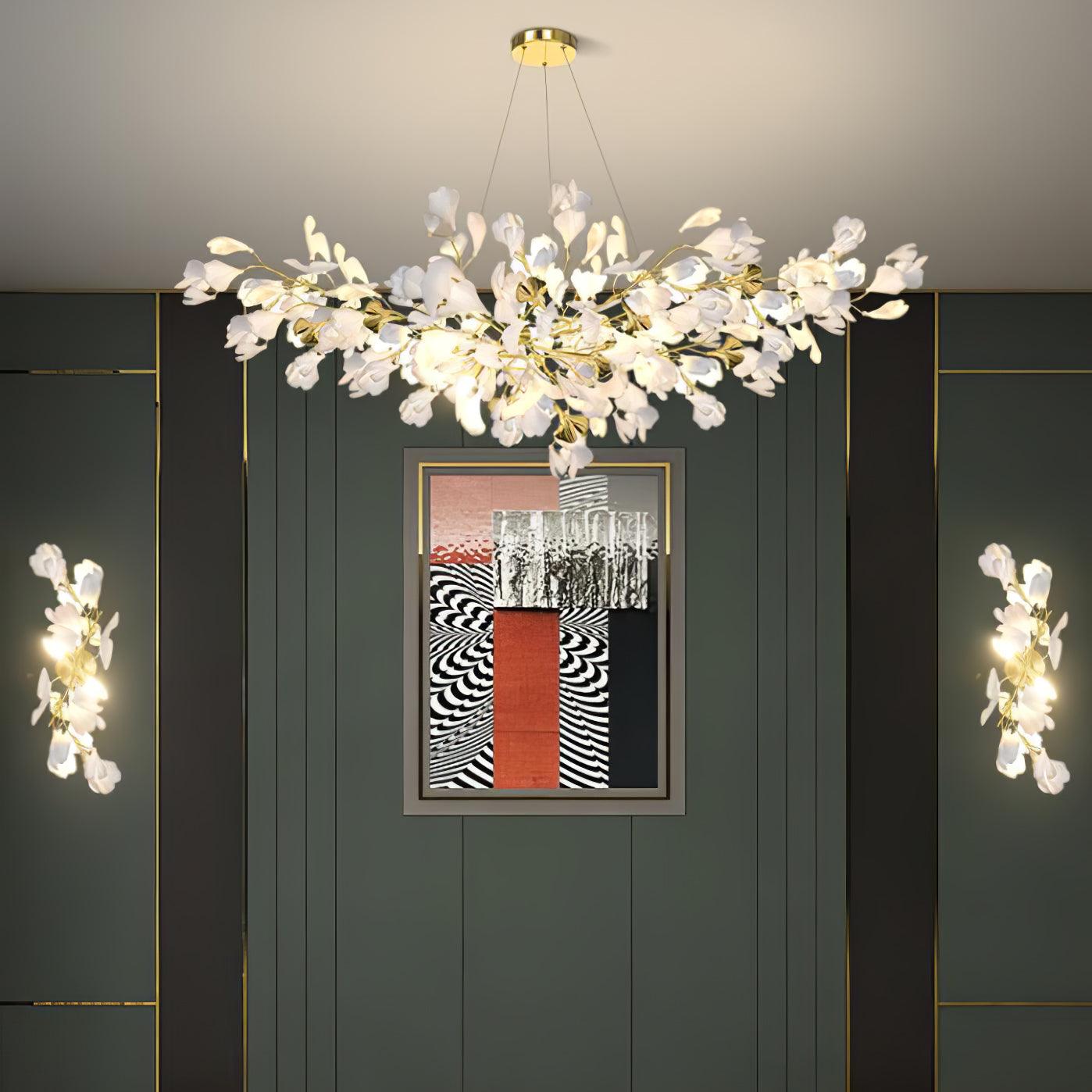 Gavriel Gingko Flowers Ceramics Wall Lamp-Neutral Decor