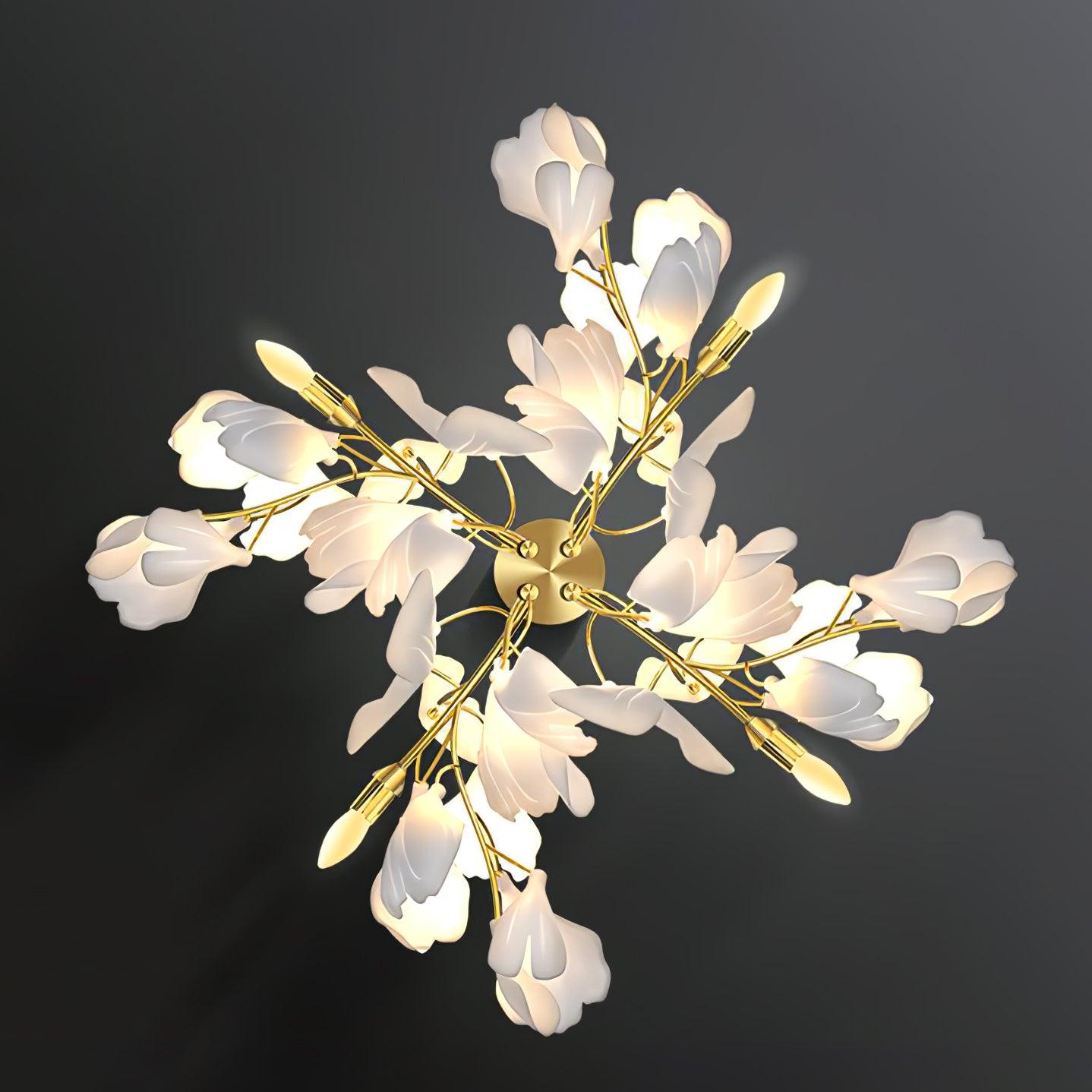 Lustra Wall Lamp Gingko Flowers Brass-Neutral Decor