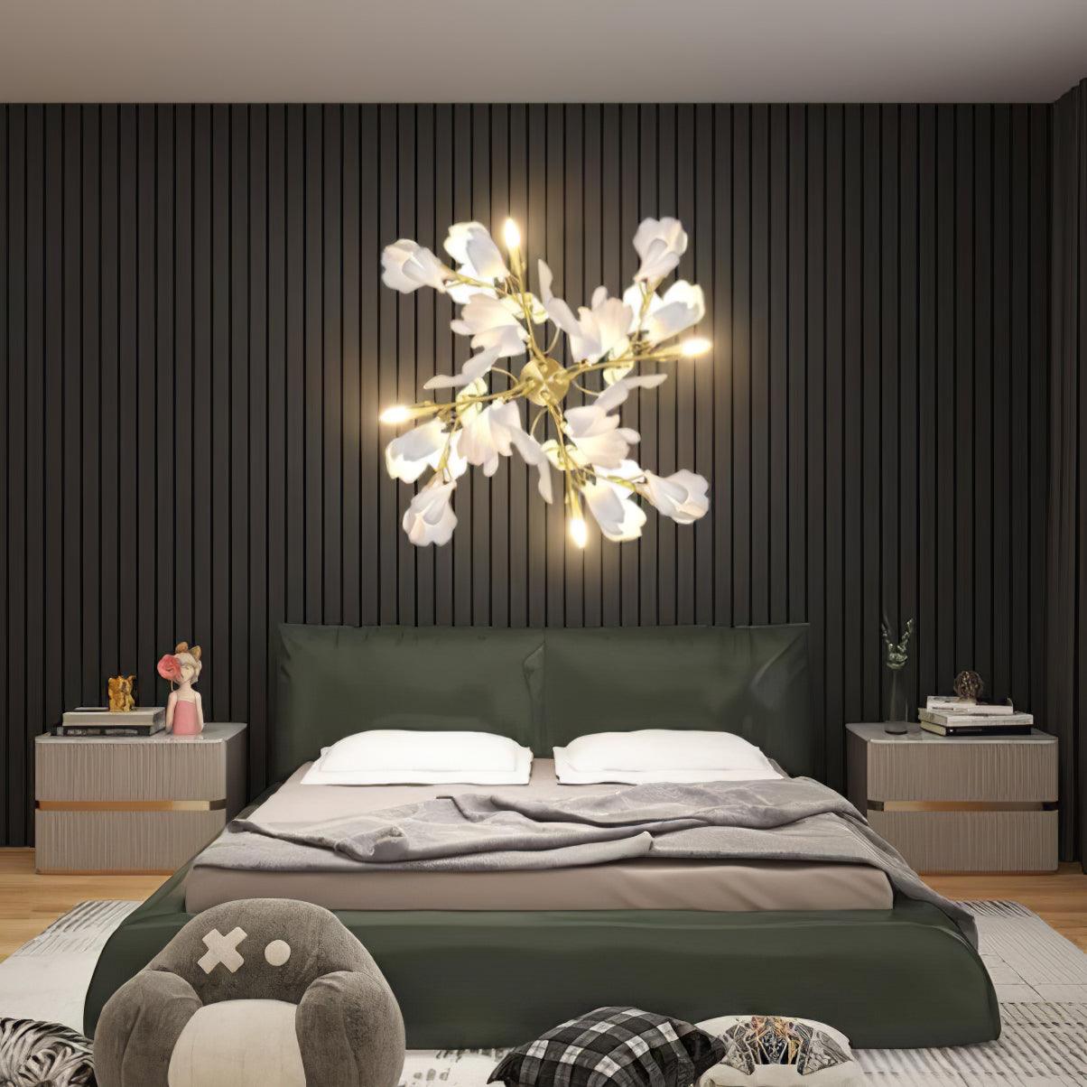 Gavriel Gingko Flowers Ceramics Wall Lamp-Neutral Decor