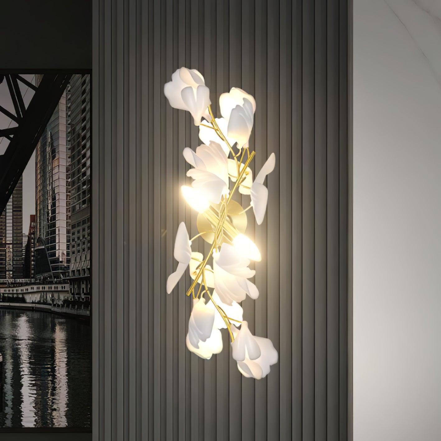 Lustra Wall Lamp Gingko Flowers Brass-Neutral Decor