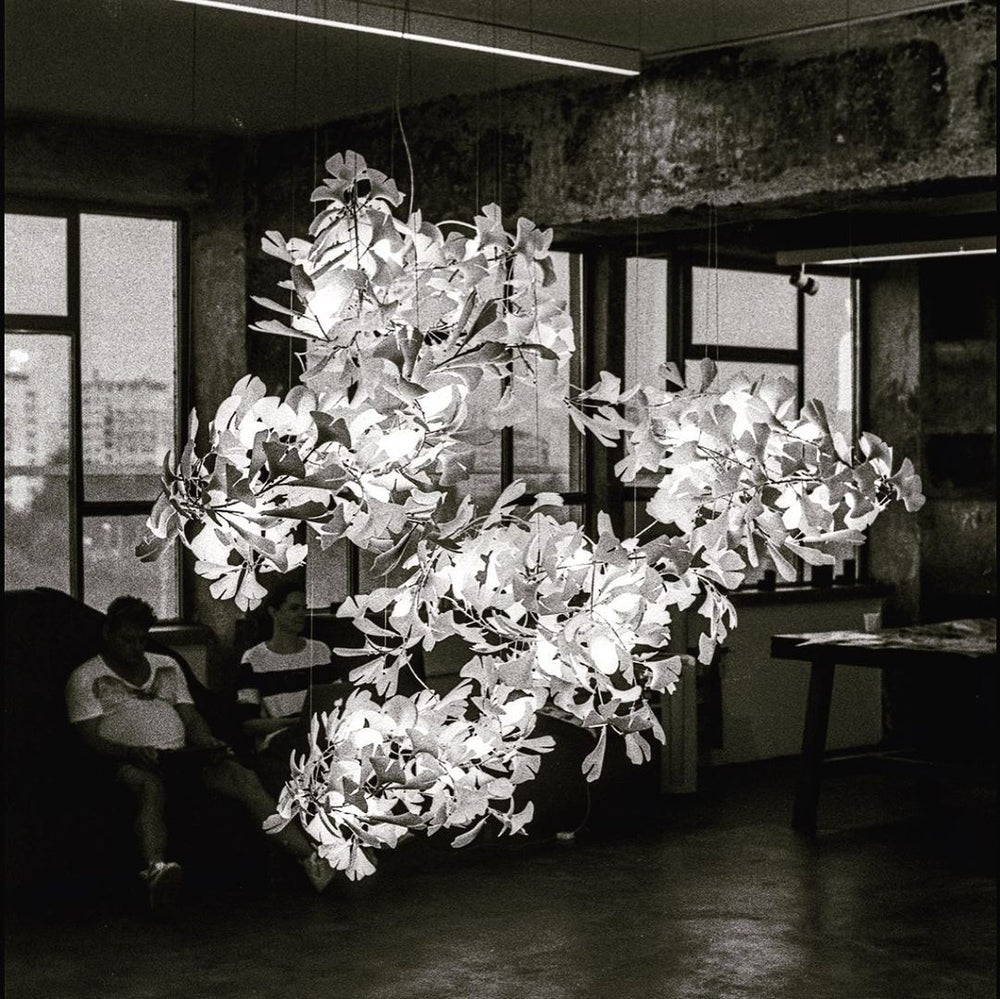 Eurzoris Gingko Leaf Chandelier-Neutral Decor