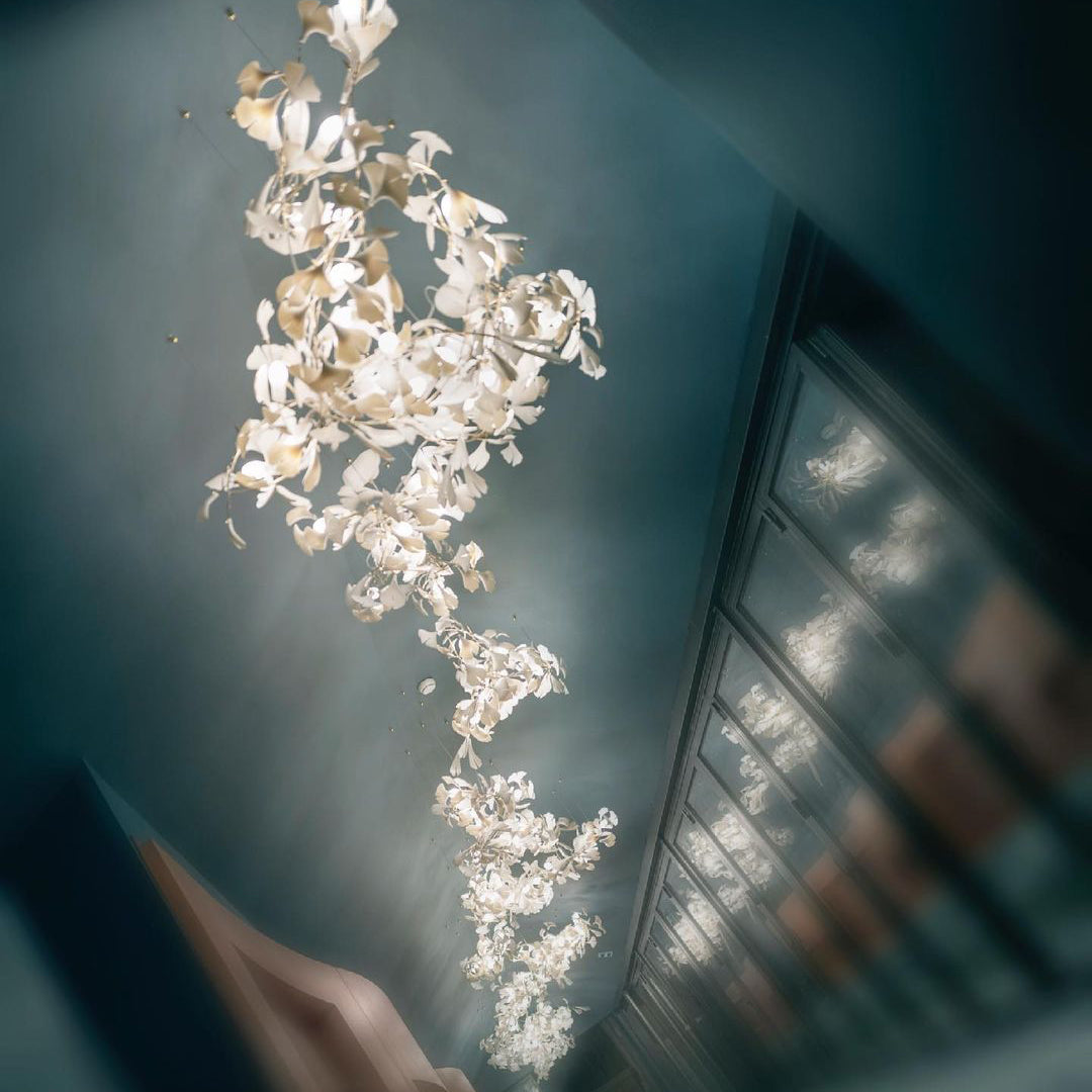Eurzoris Gingko Leaf Chandelier-Neutral Decor