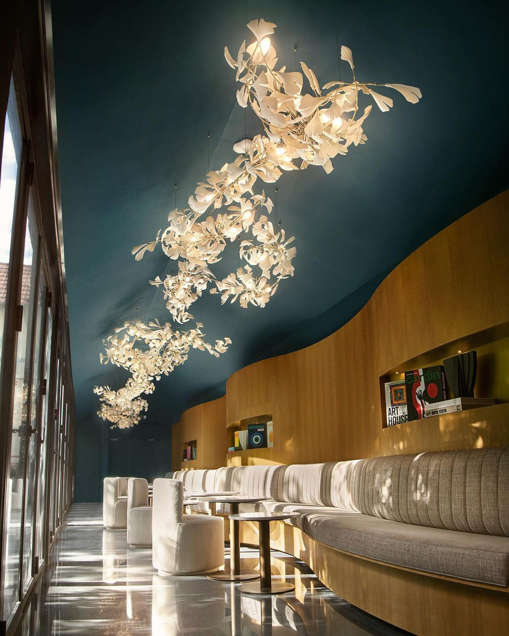 Eurzoris Gingko Leaf Chandelier-Neutral Decor