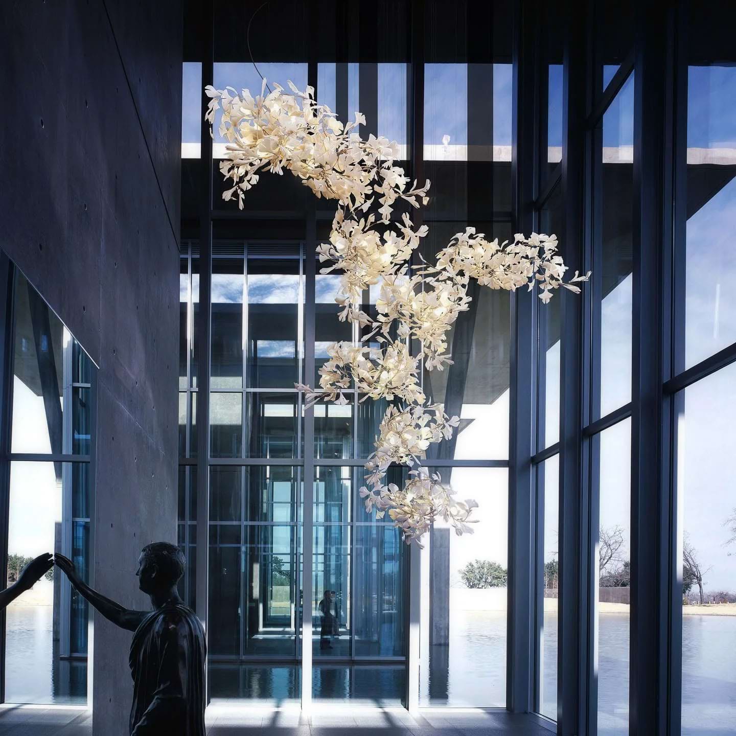 Eurzoris Gingko Leaf Chandelier-Neutral Decor
