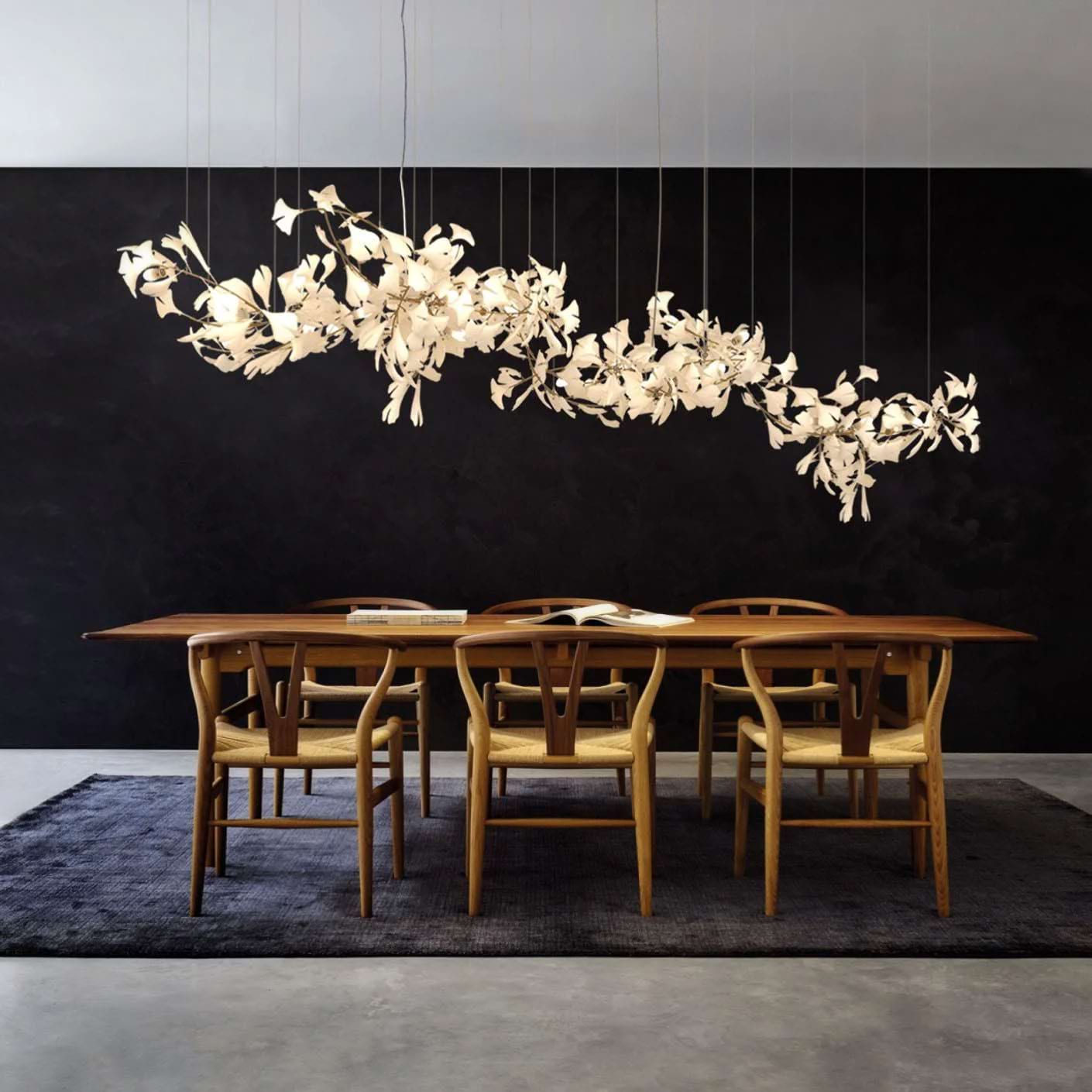 Eurzoris Gingko Leaf Chandelier-Neutral Decor