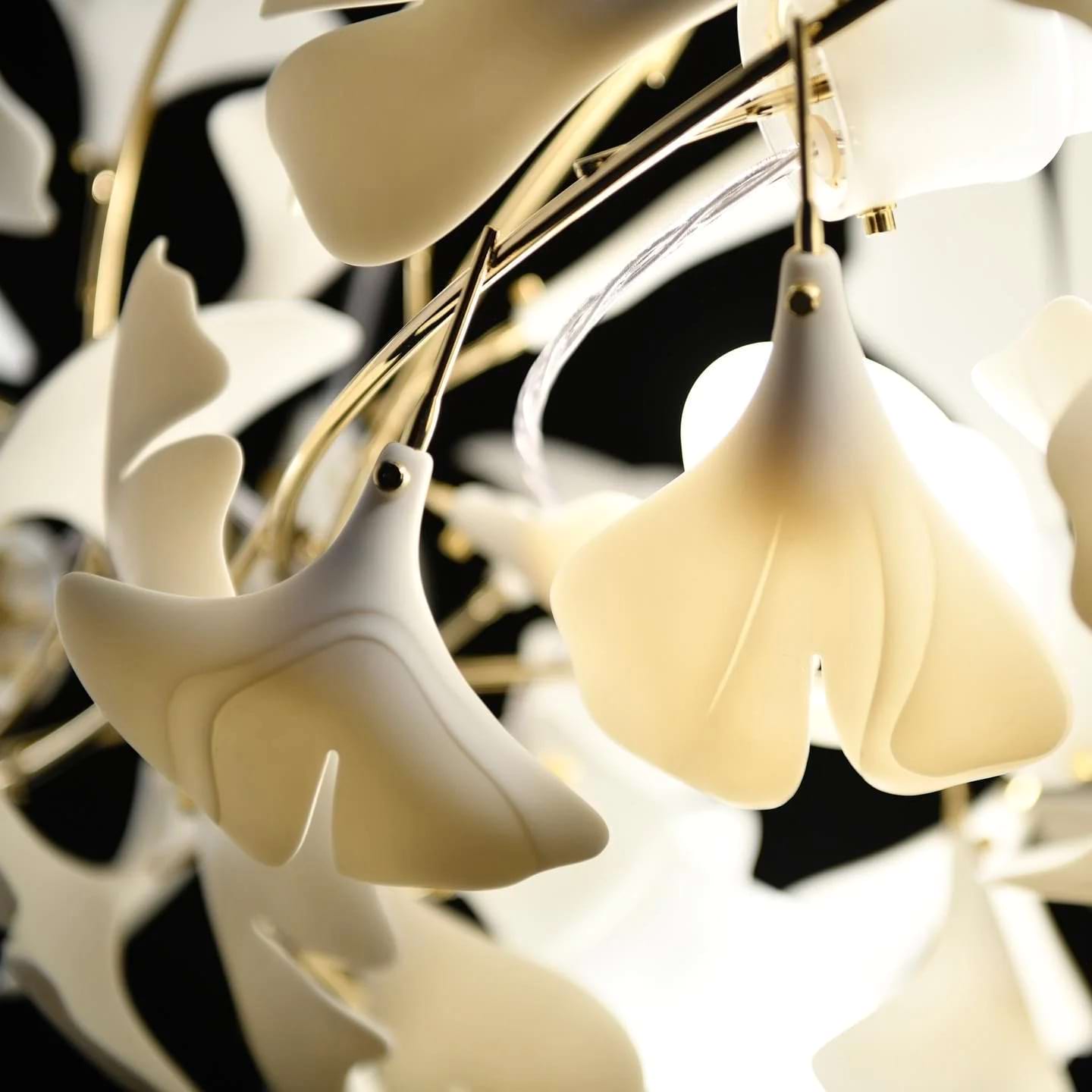 Eurzoris Gingko Leaf Chandelier-Neutral Decor