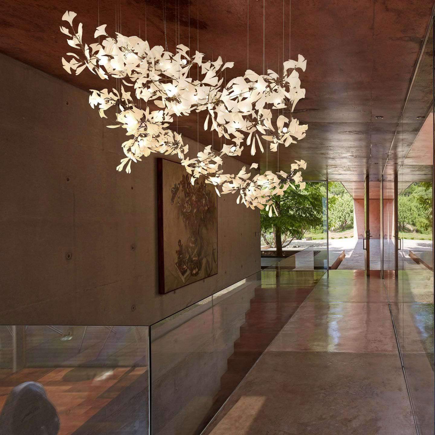 Barvel Leaves Combination Gingko Ceramics Chandeliers-Neutral Decor