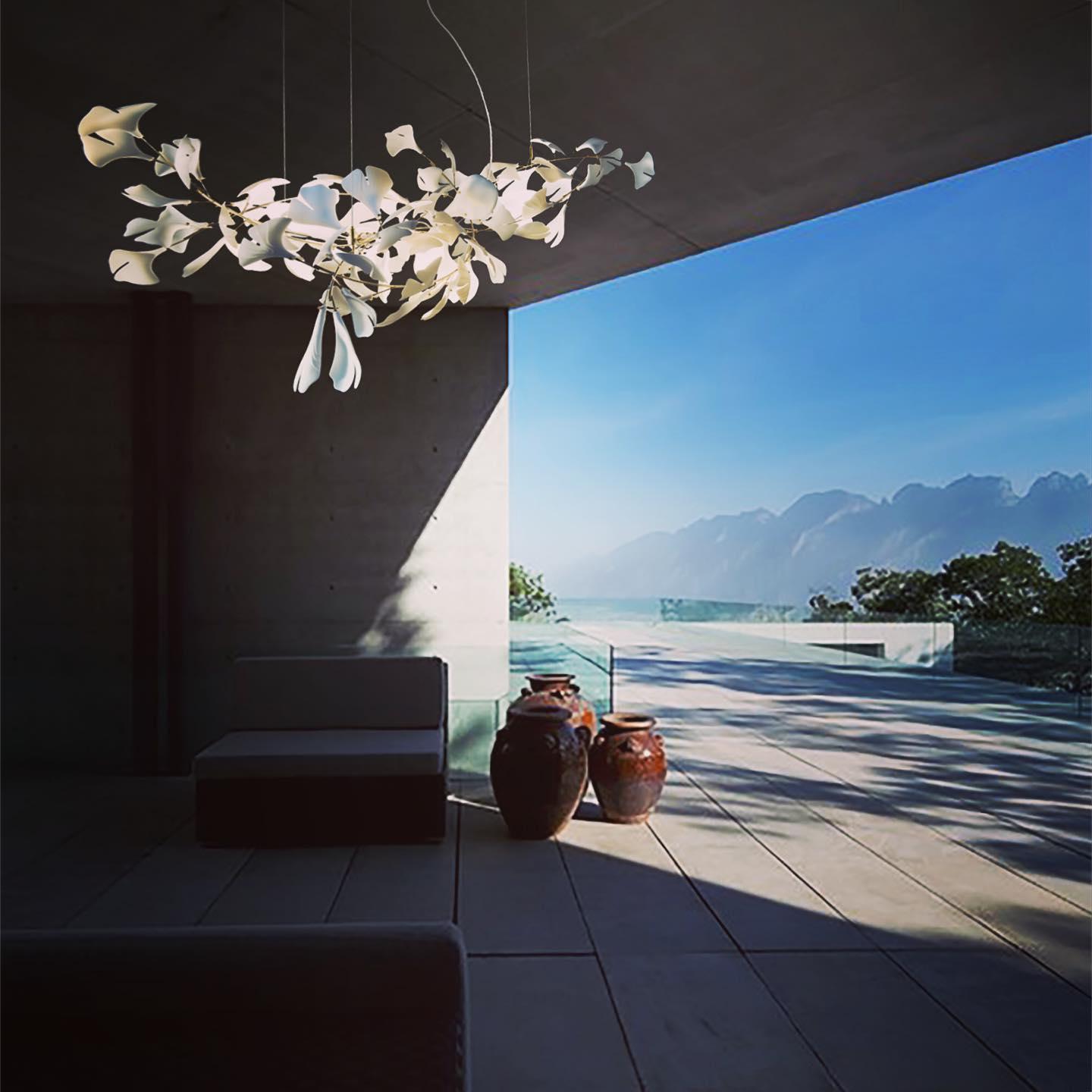 Lustra Chandelier Gingko A Porcelain LED Modern-Neutral Decor