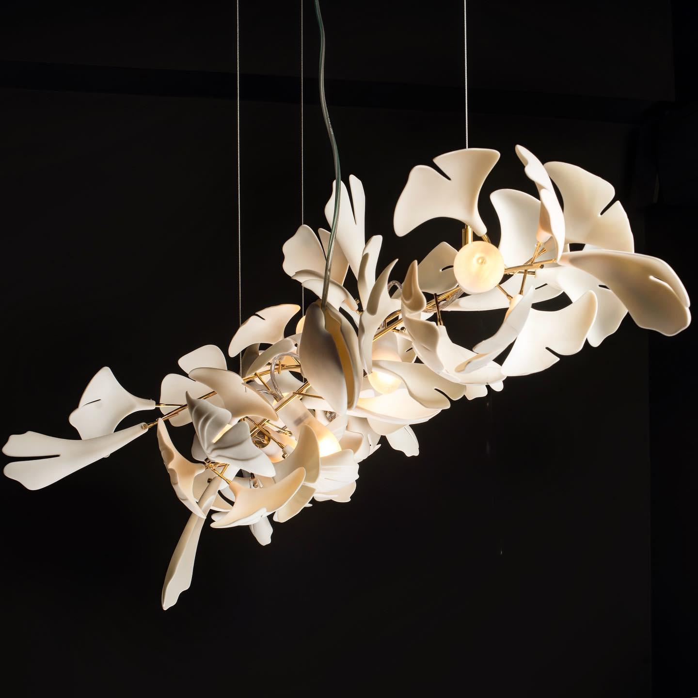Lustra Chandelier Gingko A Porcelain LED Modern-Neutral Decor