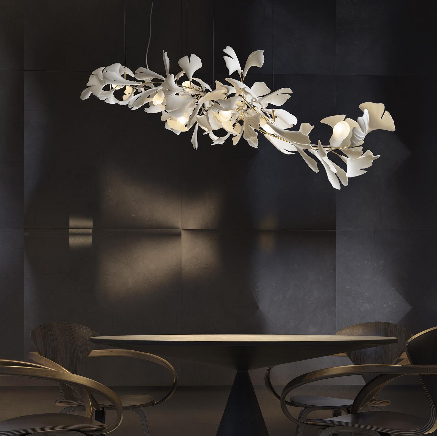 Lustra Chandelier Gingko A Porcelain LED Modern-Neutral Decor