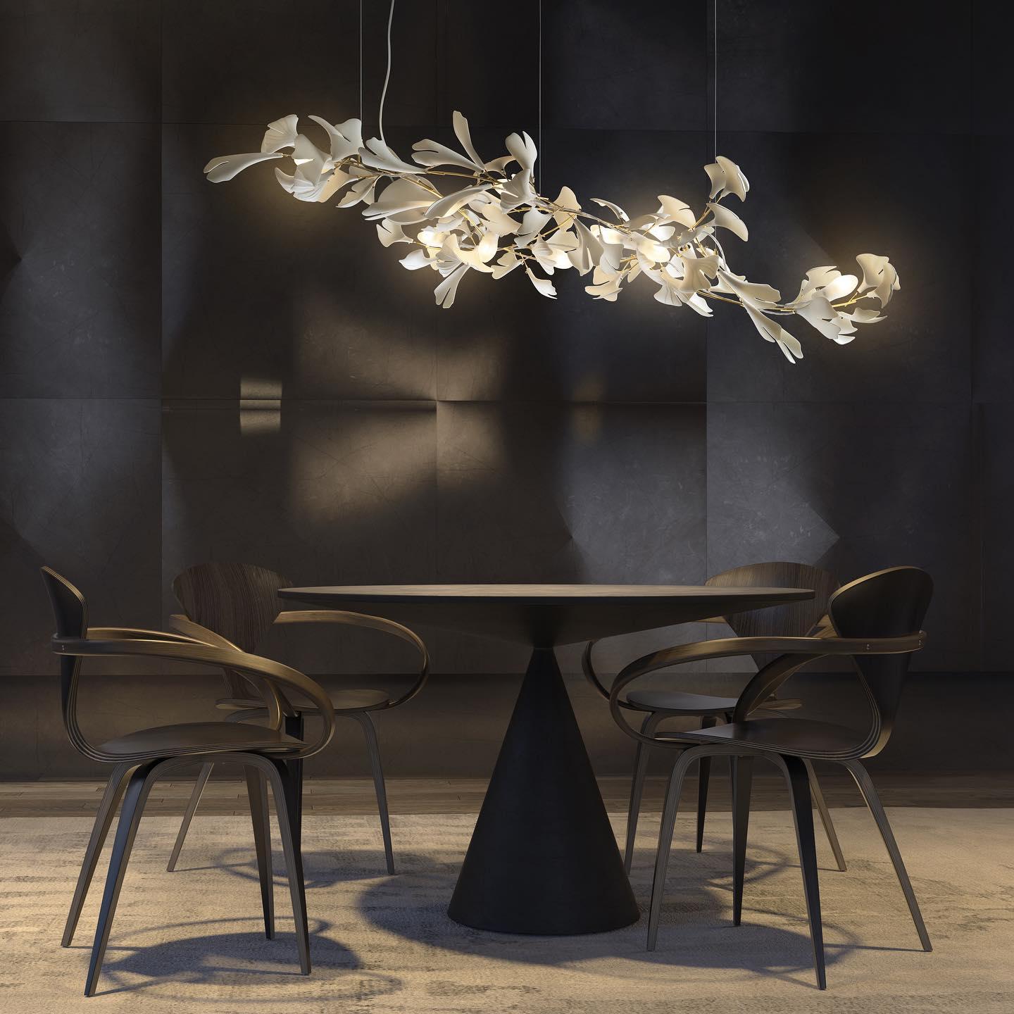 Lustra Chandelier Gingko A Porcelain LED Modern-Neutral Decor