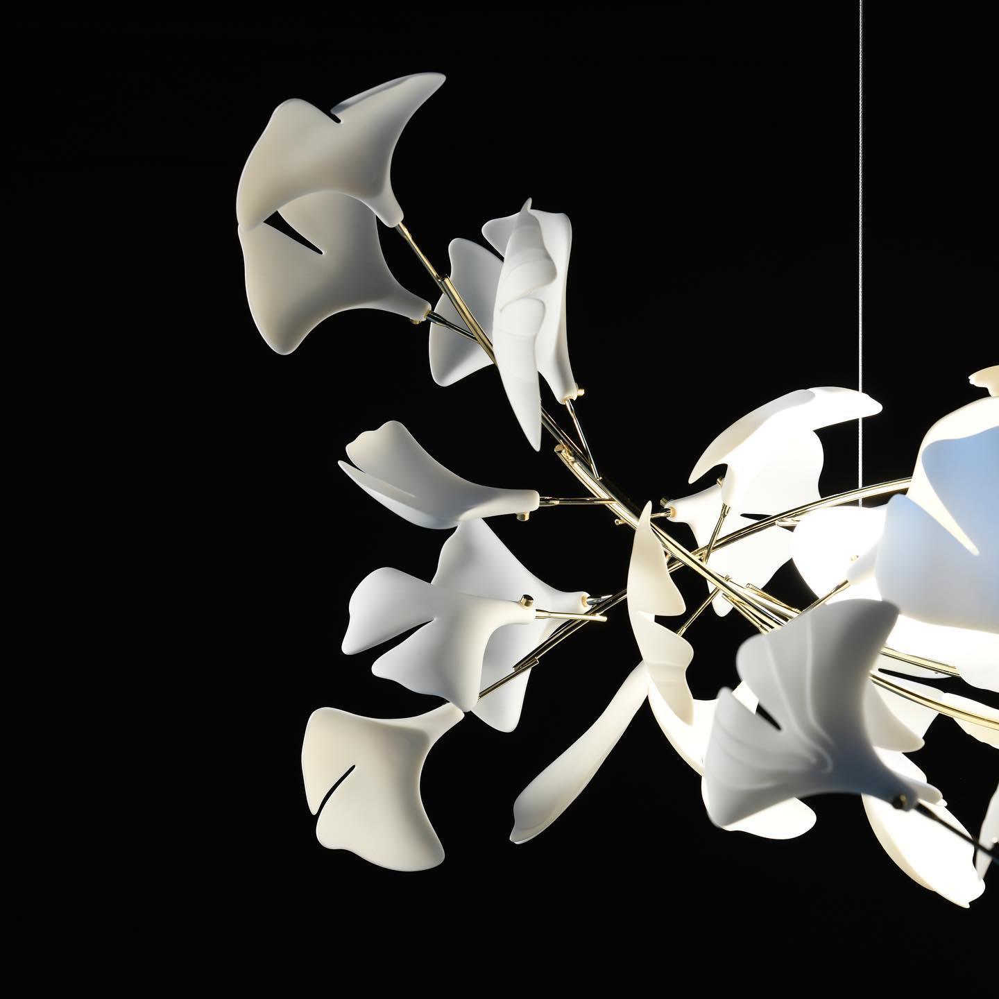 Lustra Chandelier Gingko A Porcelain LED Modern-Neutral Decor