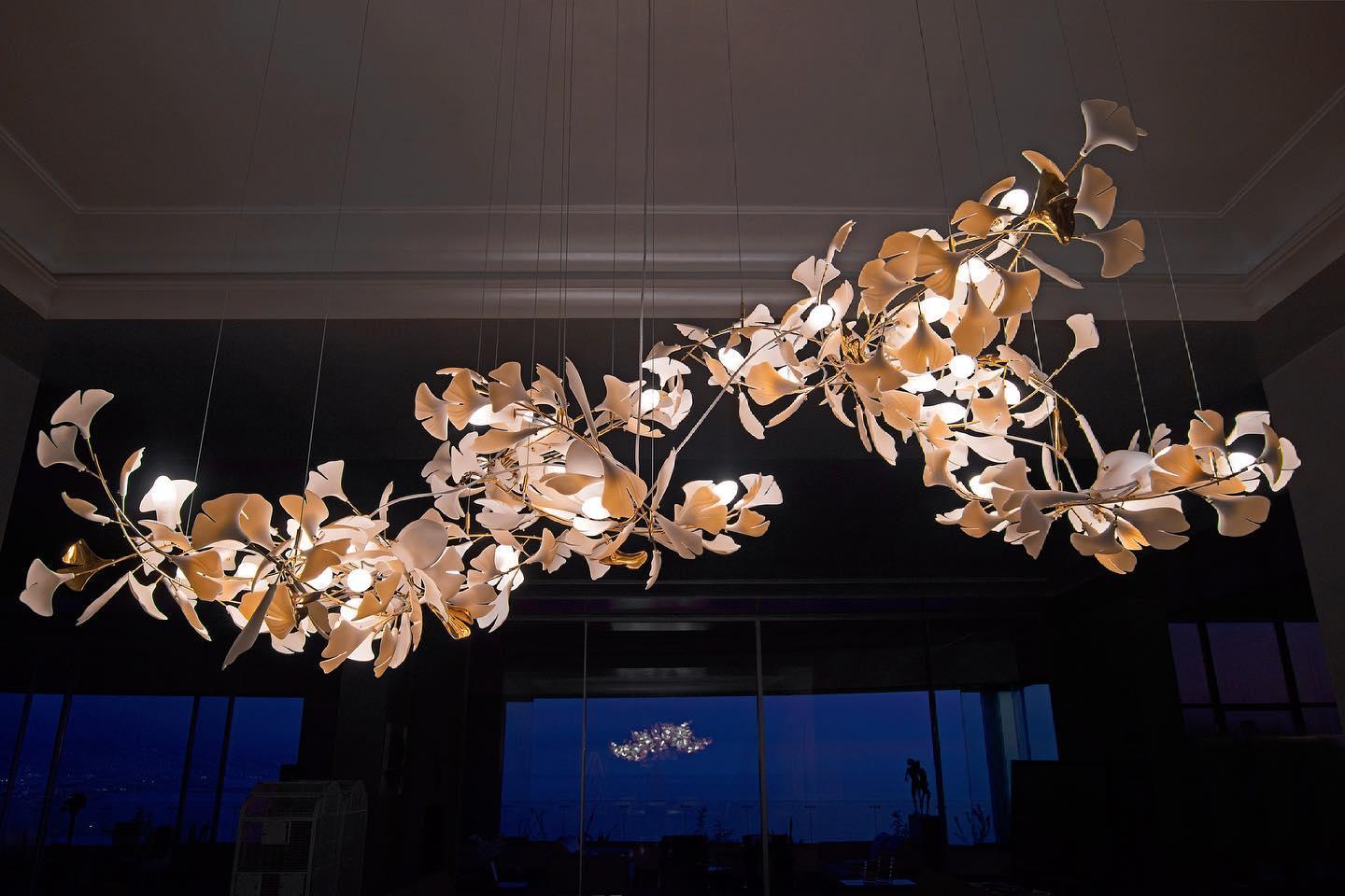 Lustra Chandelier Gingko A Porcelain LED Modern-Neutral Decor