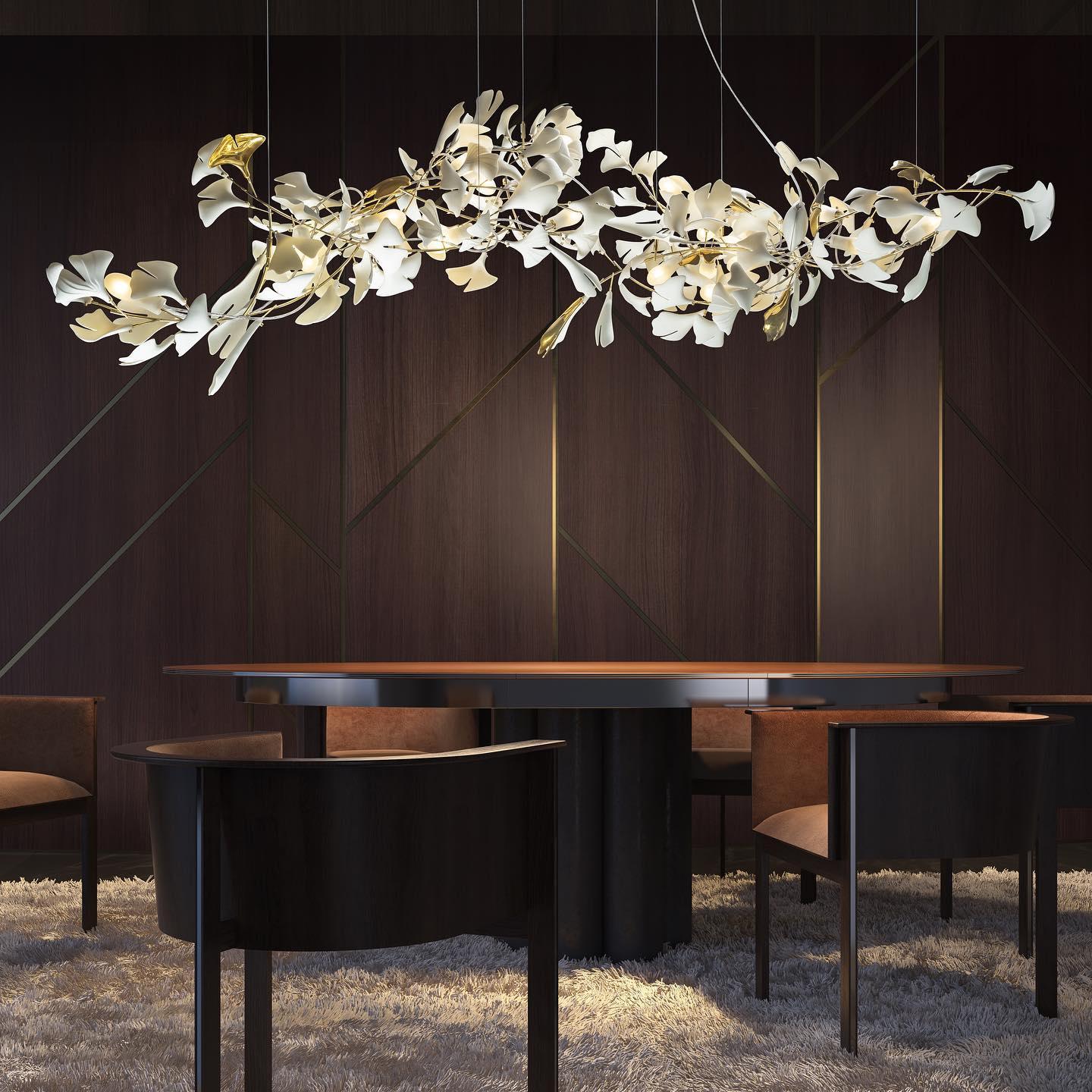 Lustra Chandelier Gingko A Porcelain LED Modern-Neutral Decor